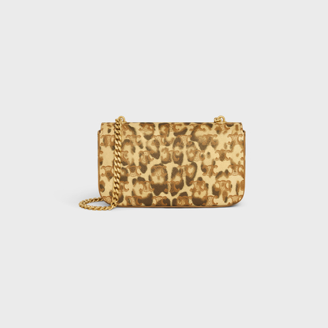 Replicate CHAIN SHOULDER BAG CLAUDE IN TRIOMPHE CANVAS WITH LEOPARD PRINT LEOPARD(1:1 replica)