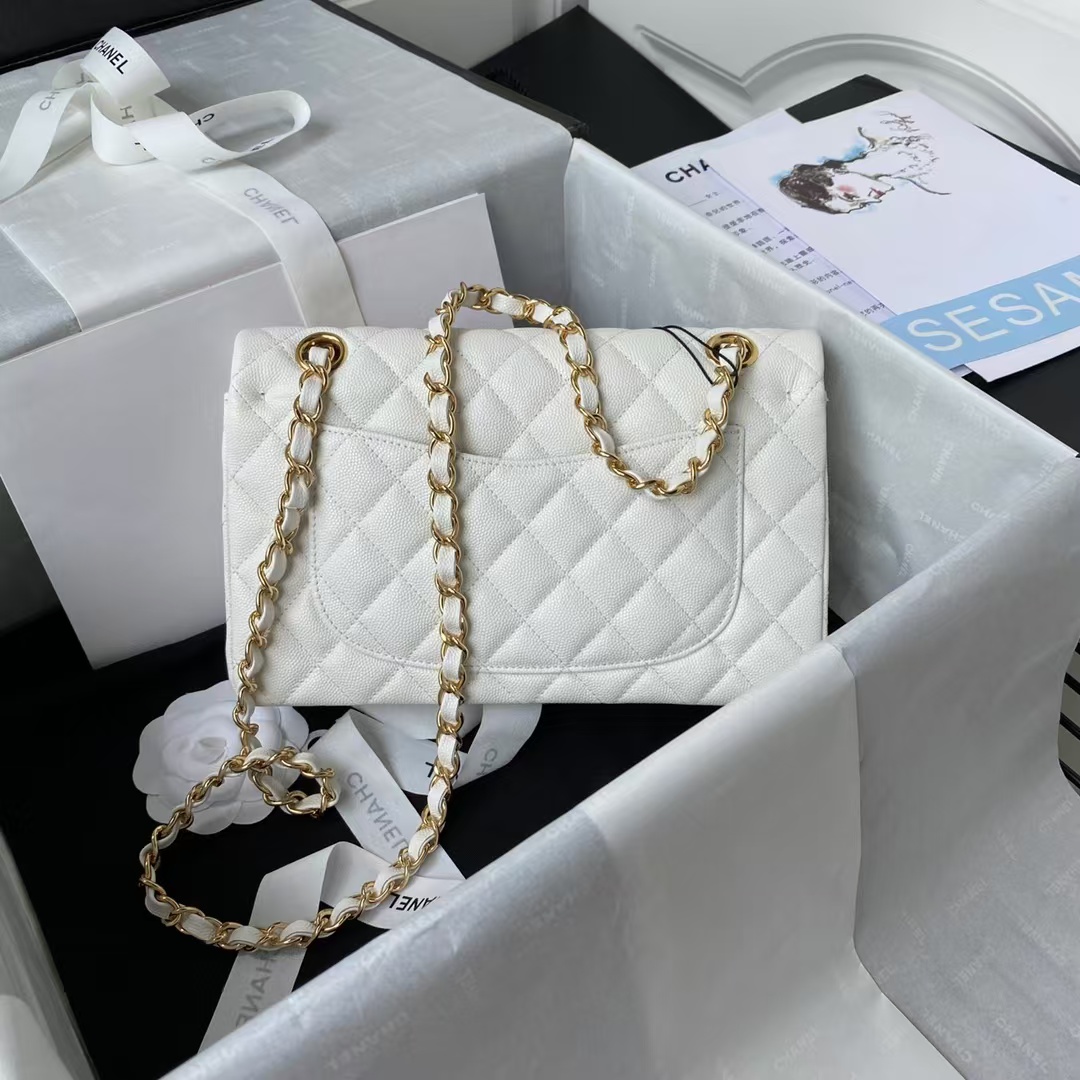 Replicate Chanel Small Classic Handbag Caviar Gold Hardware(1:1 replica)