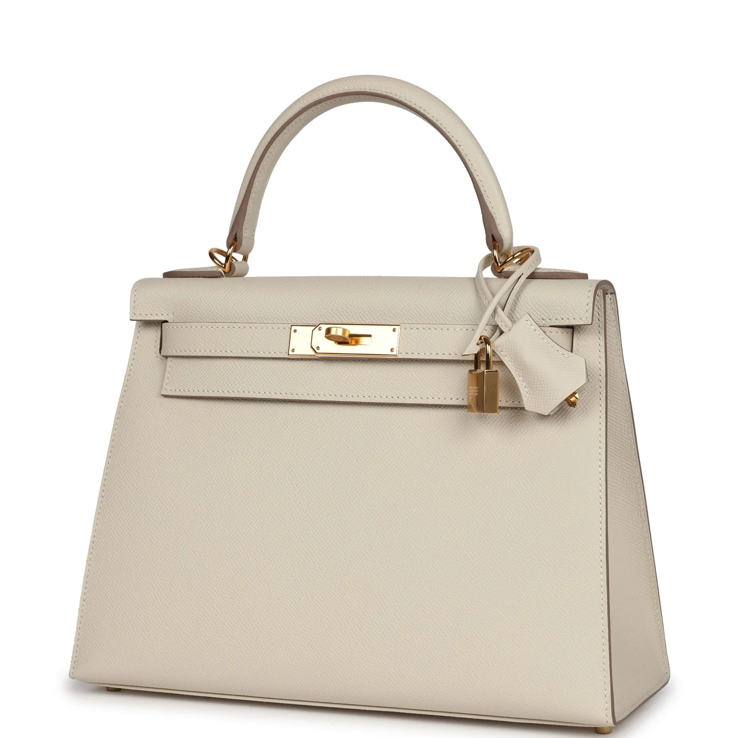 Replicate Hermes Kelly Sellier 28 Craie Epsom Gold Hardware(1:1 replica)