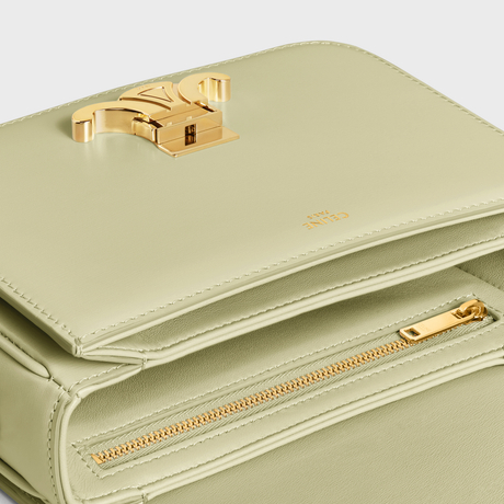 Replicate TEEN TRIOMPHE BAG IN SHINY CALFSKIN ALMOND GREEN(1:1 replica)