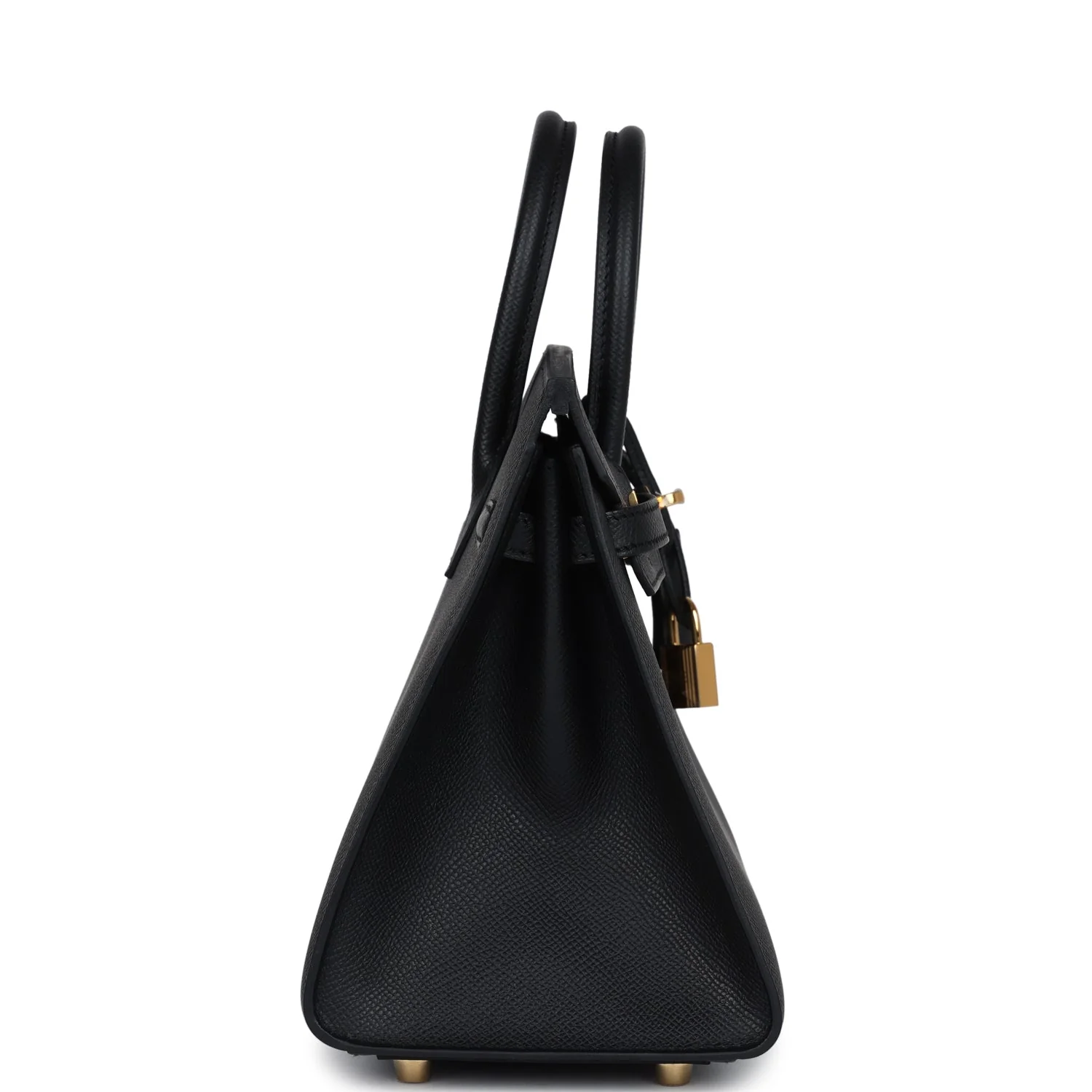 Replicate Hermes Birkin Sellier 25 Black Epsom Gold Hardware(1:1 replica)