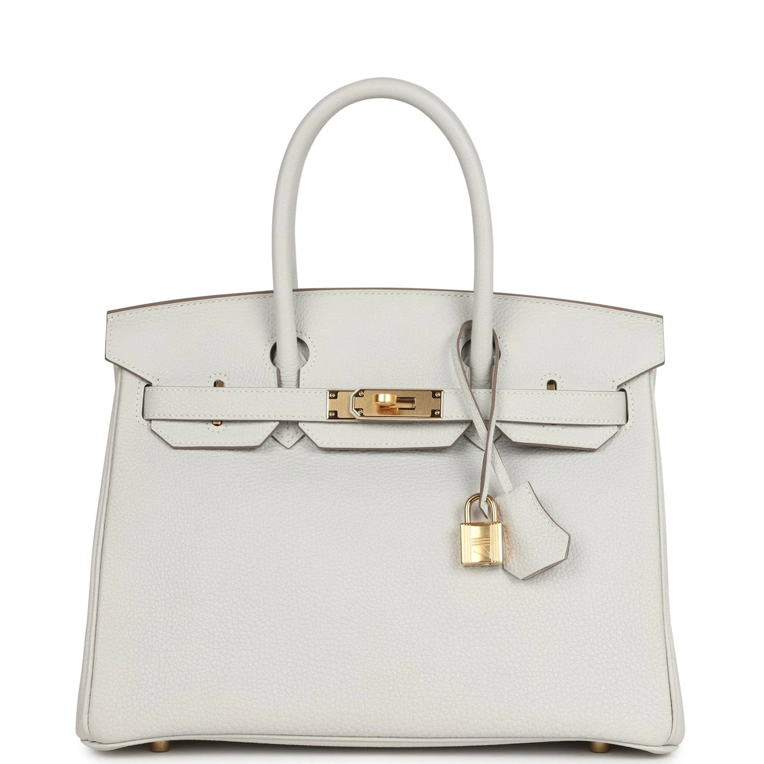 Replicate Hermes Birkin 30 Gris Perle Togo Gold Hardware(1:1 replica)