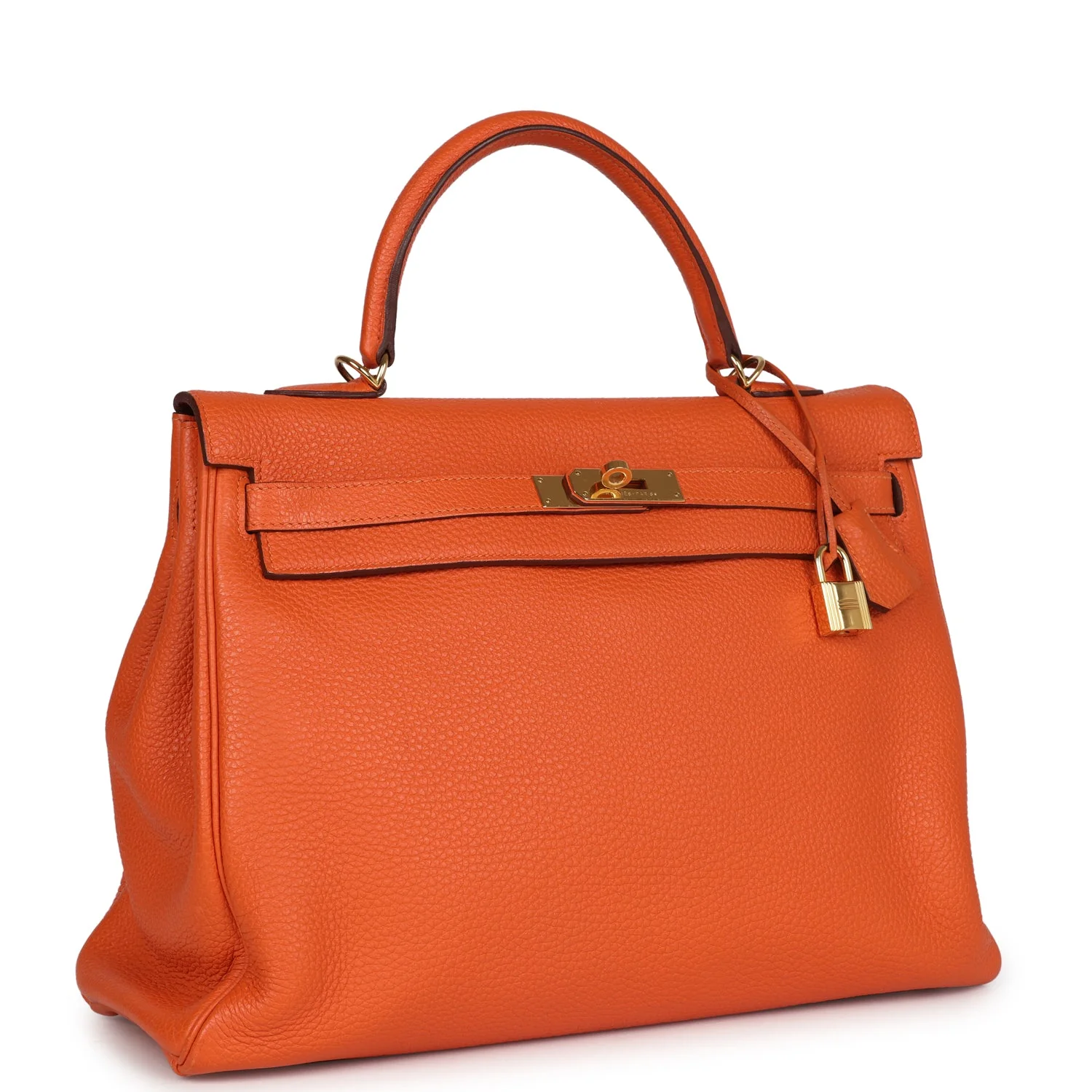 Replicate Hermes Kelly Retourne 35 Orange Togo Gold Hardware(1:1 replica)