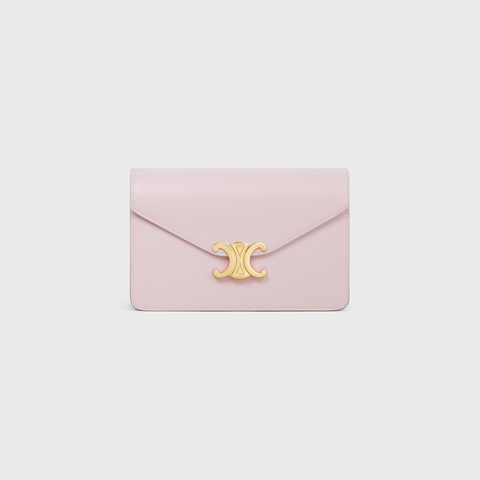 Replicate WALLET ON CHAIN MARGO IN SHINY CALFSKIN PASTEL PINK(1:1 replica)