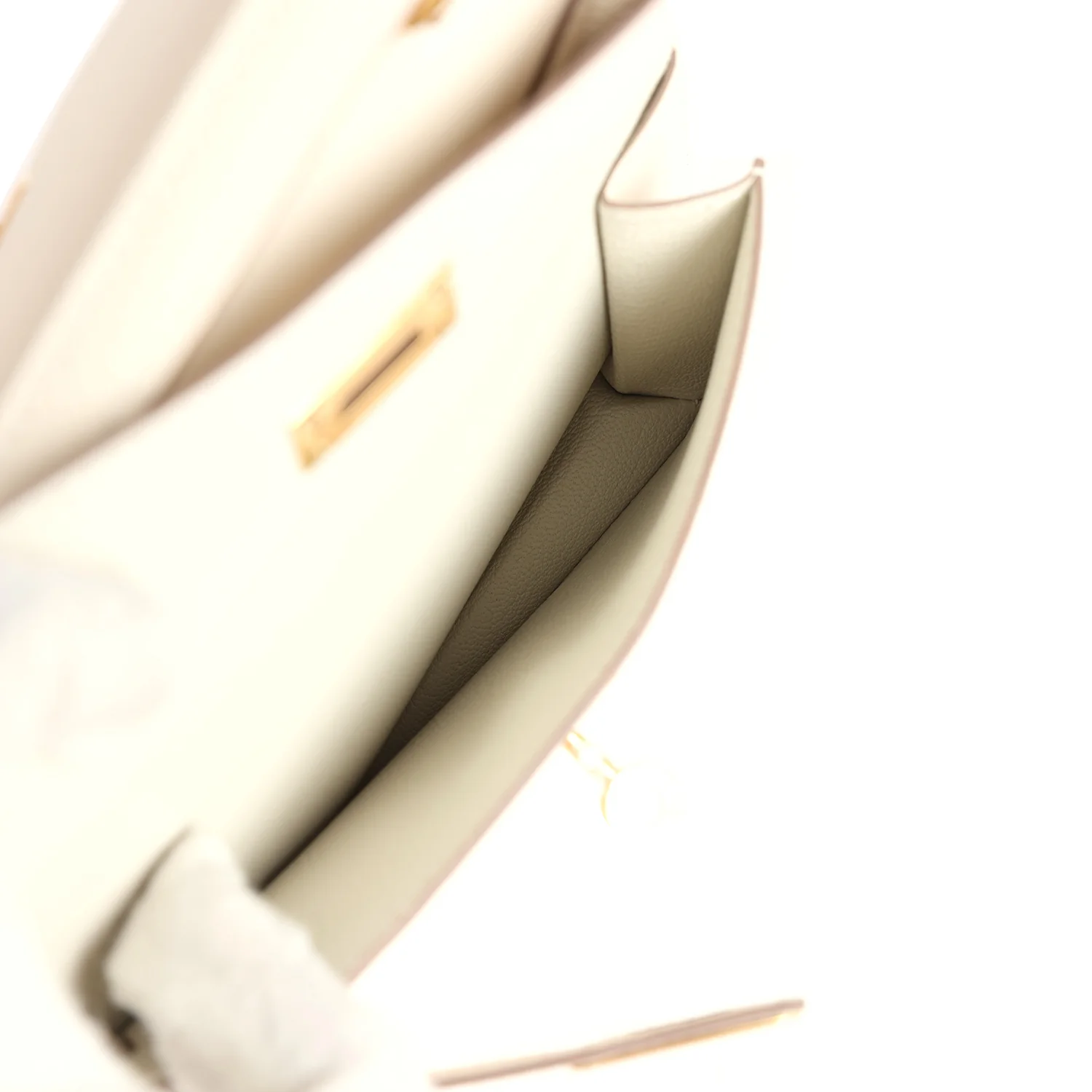 Replicate Hermes Kelly Sellier en Desordre 20 Craie Epsom Gold Hardware(1:1 replica)