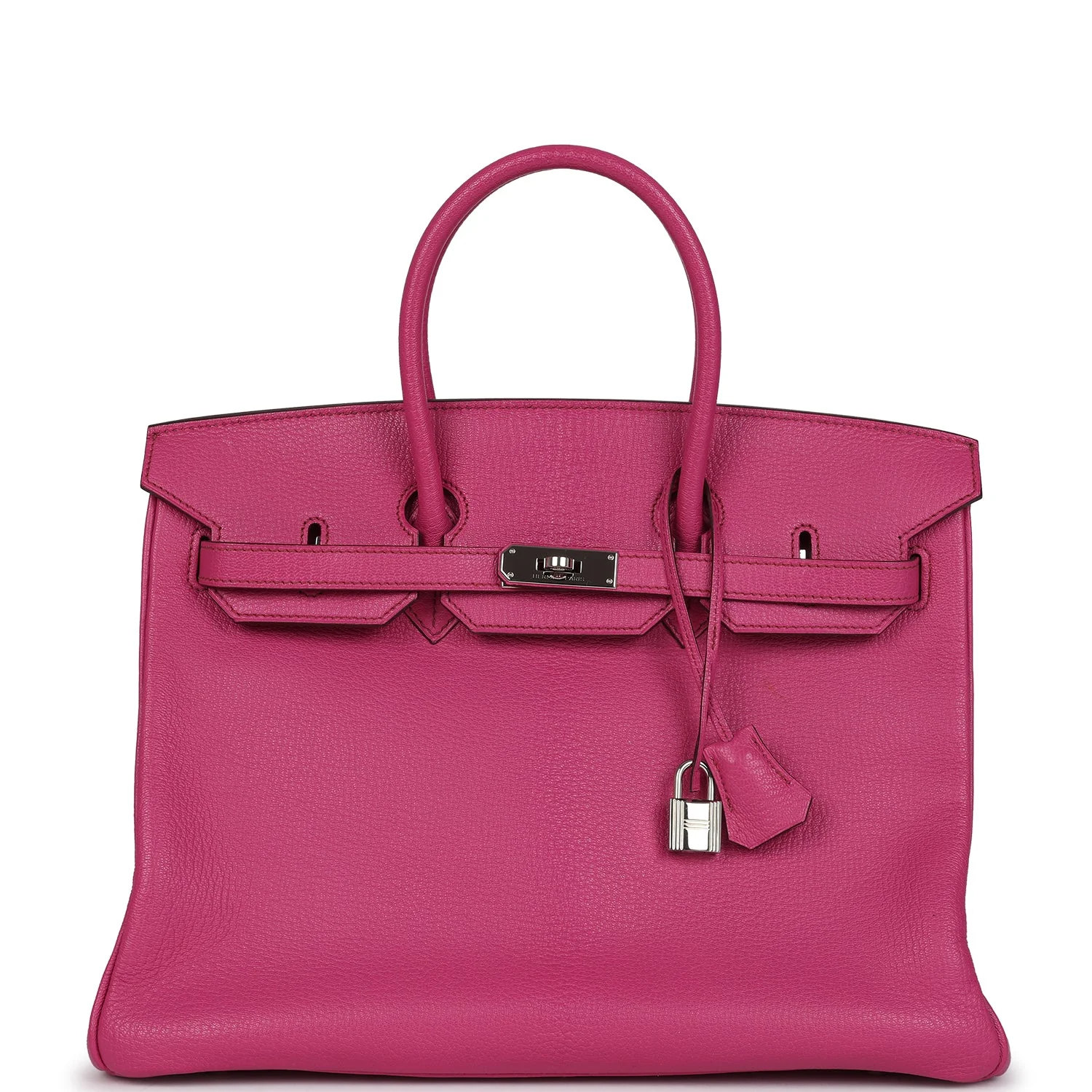 Replicate Hermes Birkin 35 Rose Shocking Chevre Mysore Palladium Hardware(1:1 replica)