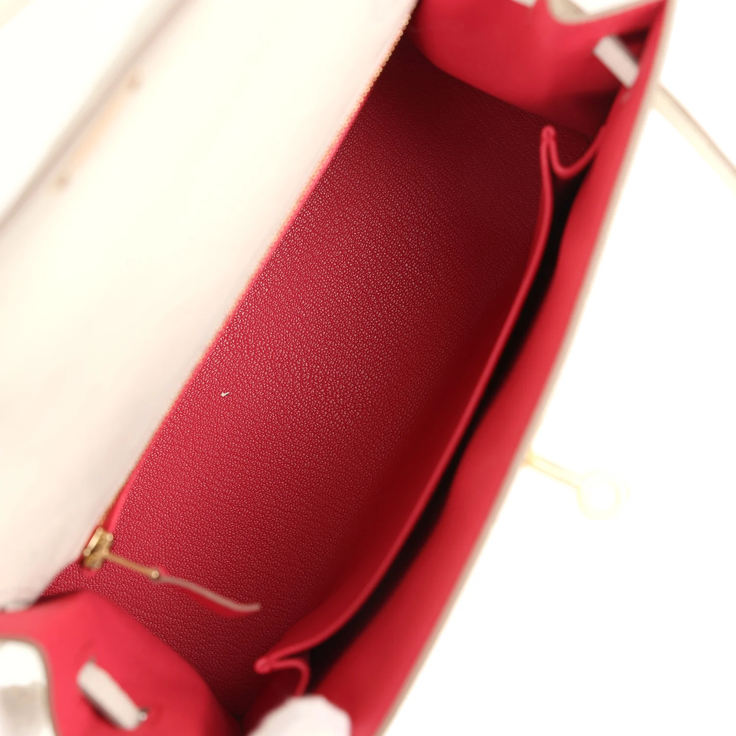 Replicate Hermes Special Order (HSS) Kelly Sellier 25 Beton Ostrich Verso Brushed Gold Hardware(1:1 replica)