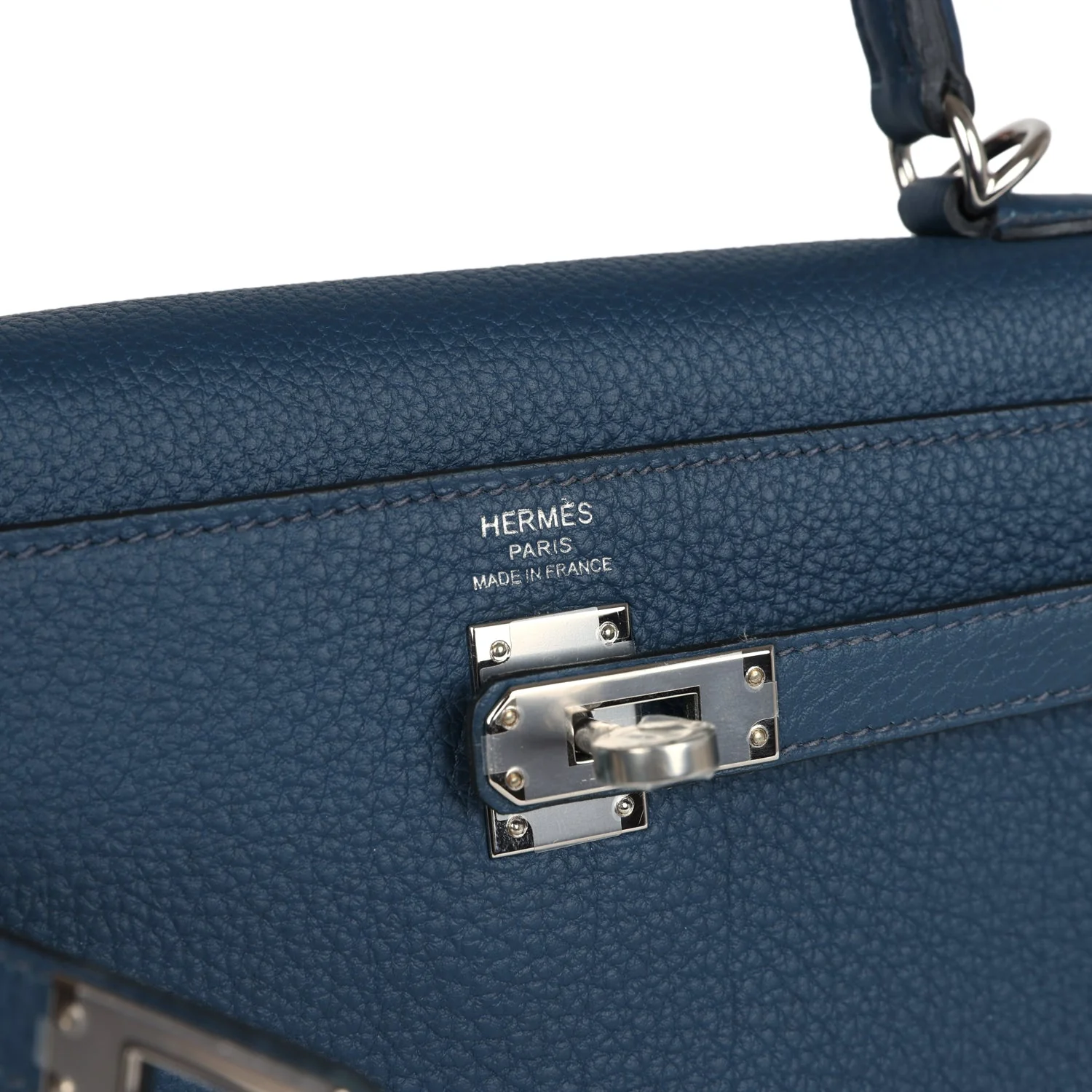 Replicate Hermes Kelly Retourne 25 Bleu De Prusse Togo Palladium Hardware(1:1 replica)