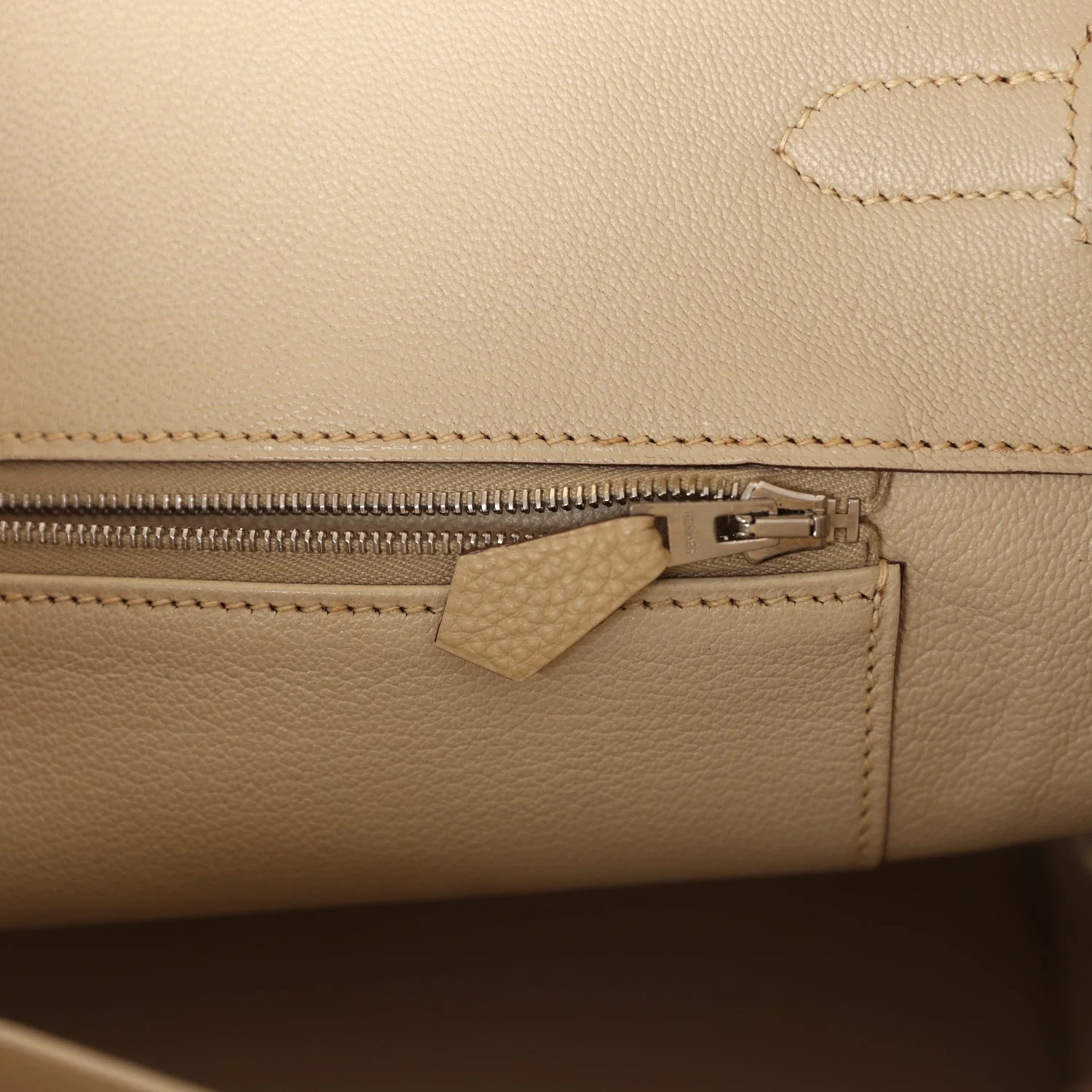 Replicate Hermes Birkin 35 Parchemin Togo Palladium Hardware(1:1 replica)