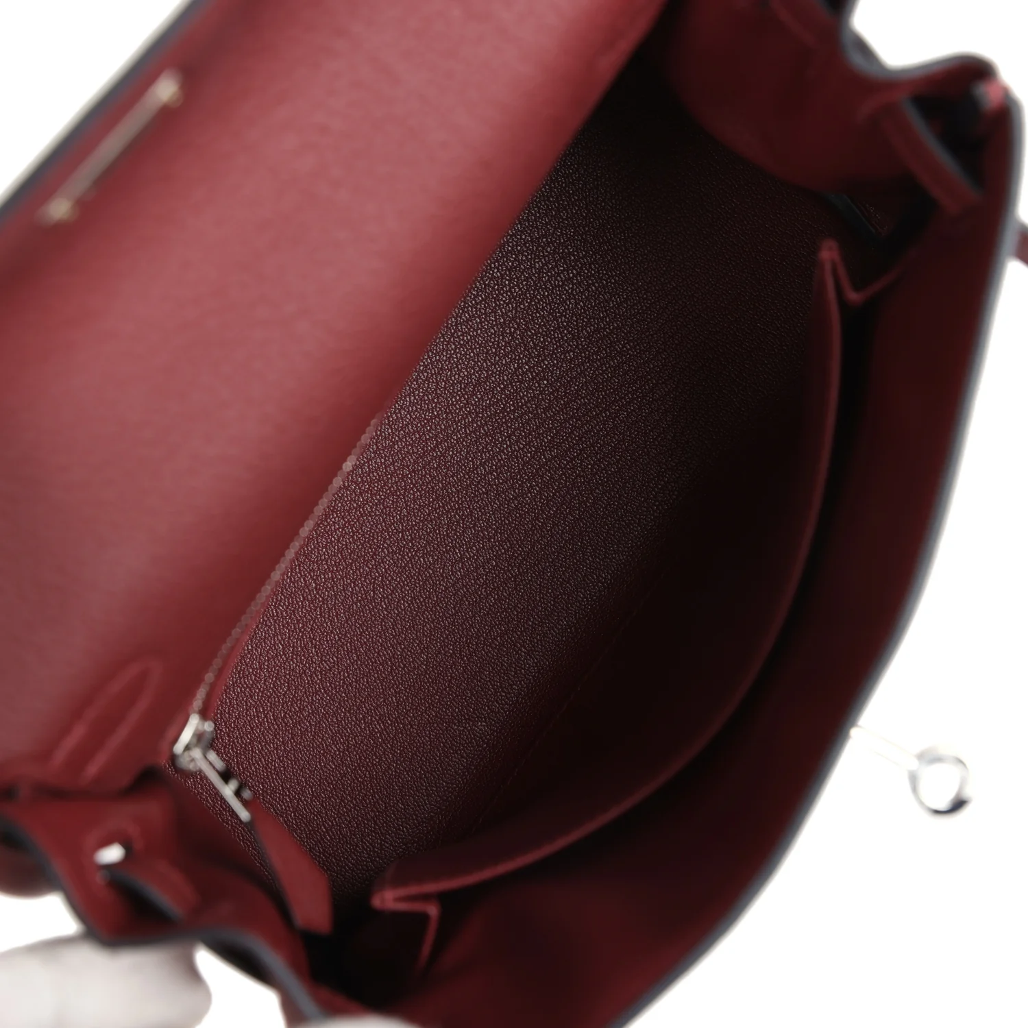 Replicate Hermes Kelly Retourne 25 Rouge H Togo Palladium Hardware(1:1 replica)