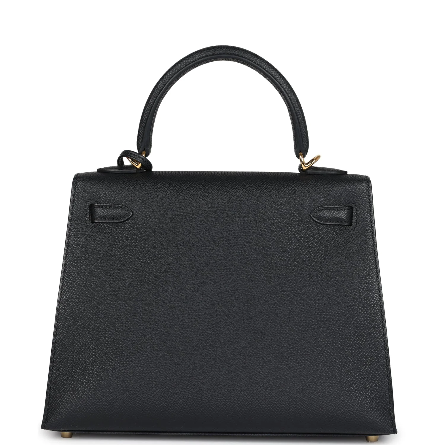 Replicate Hermes Kelly Sellier 25 Black Epsom Gold Hardware(1:1 replica)