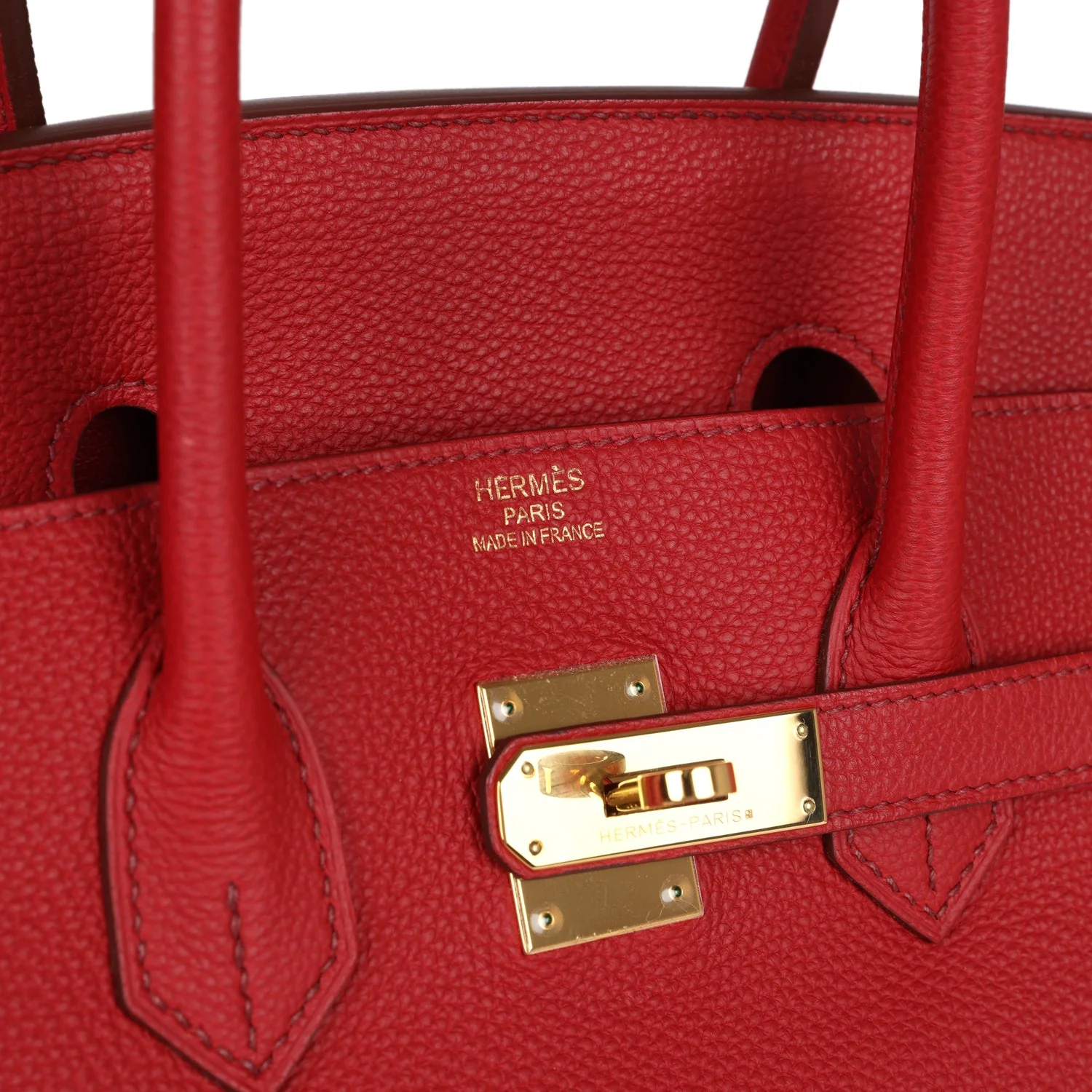 Replicate Hermes Birkin 35 Rouge Garance Togo Gold Hardware(1:1 replica)