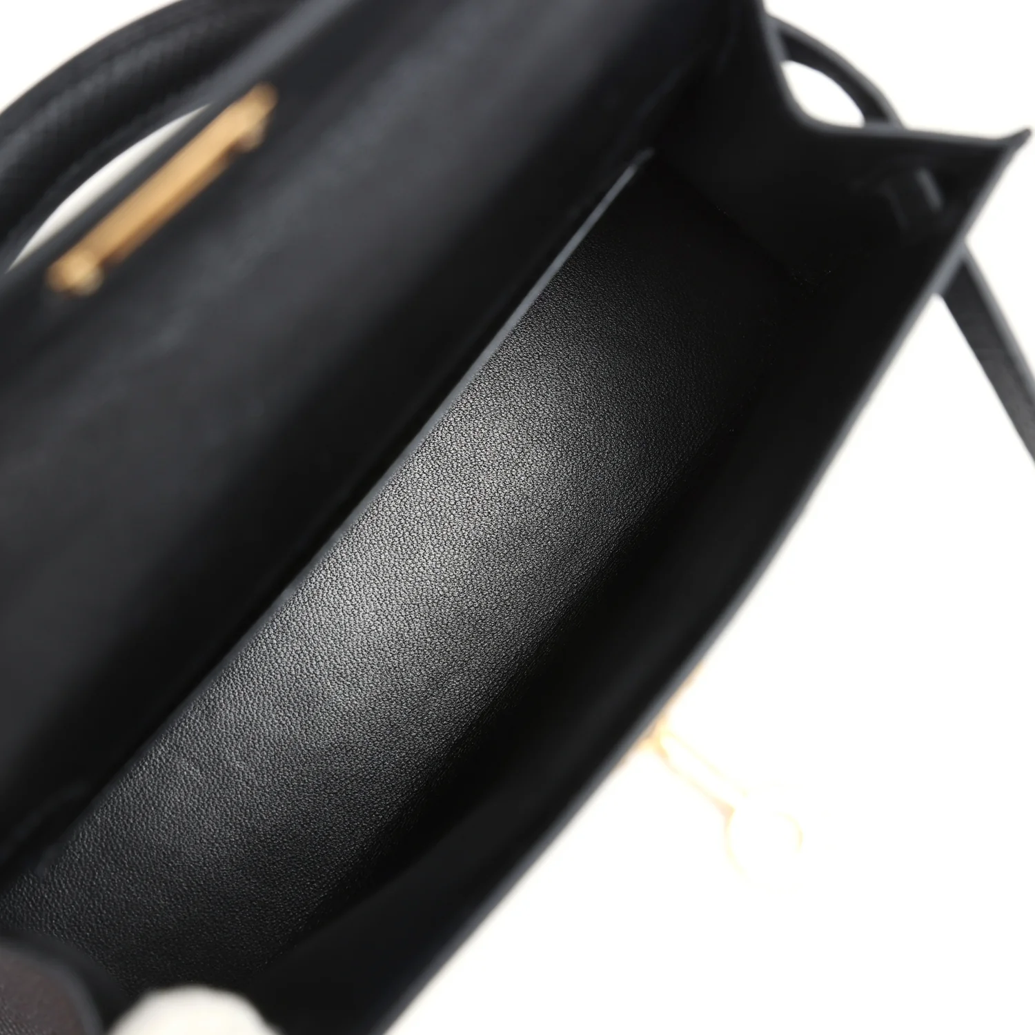 Replicate Hermes Kelly Sellier 20 Black Epsom Gold Hardware(1:1 replica)