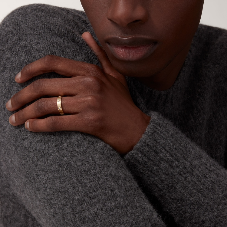 Replicate LOVE ring, small model, 8 diamonds(1:1 replica)