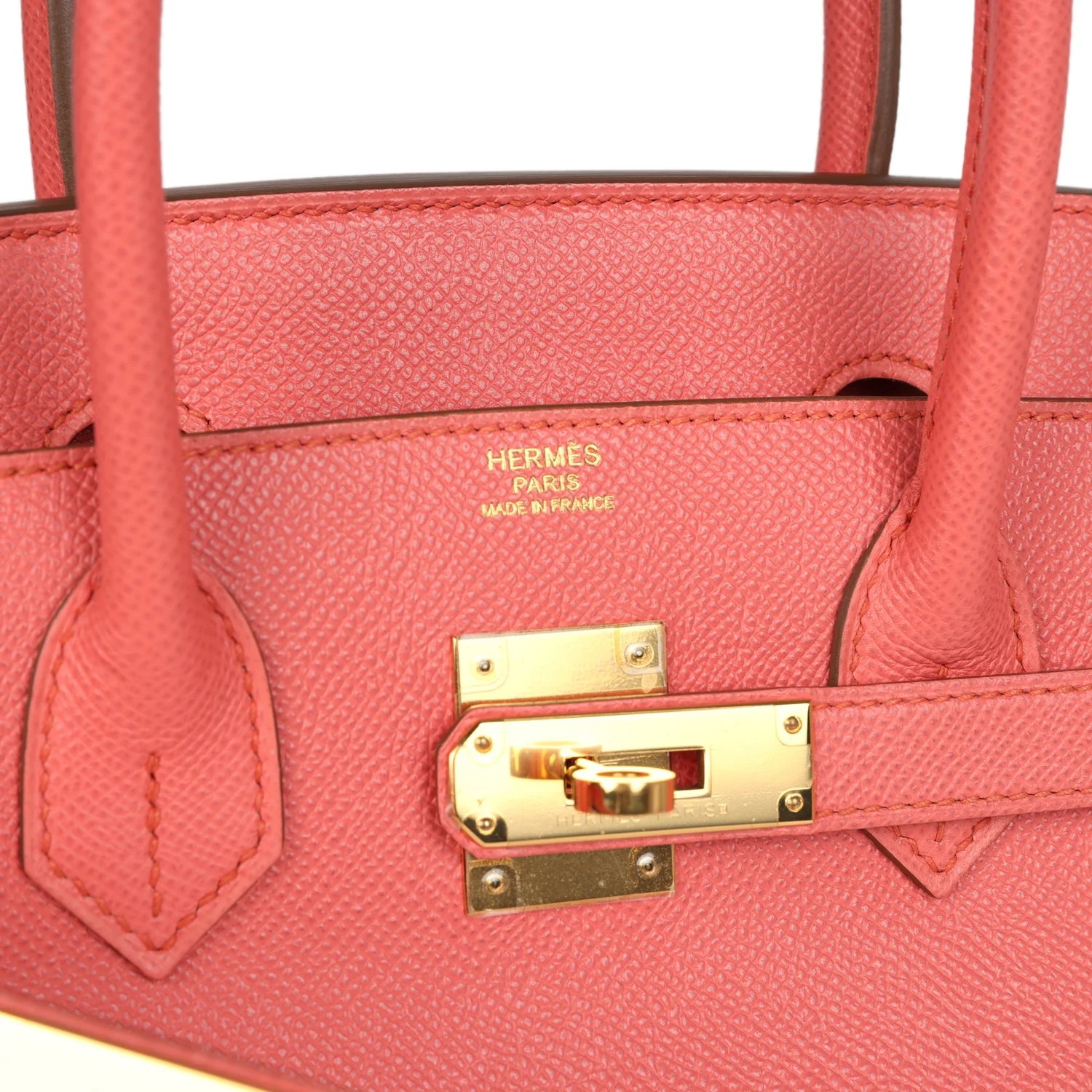 Replicate Hermes Birkin 30 Flamingo Epsom Gold Hardware(1:1 replica)