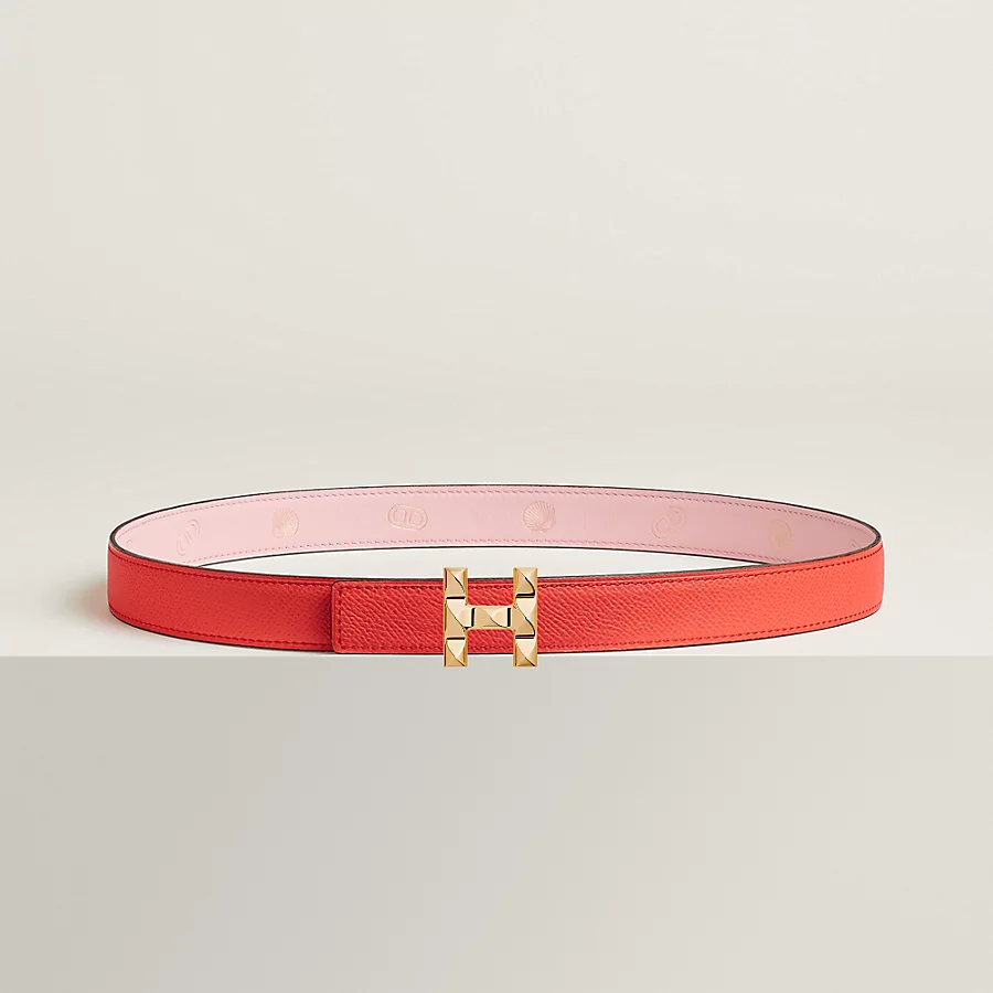 Replicate H Infini belt buckle   Hermès sur Mer reversible leather strap 24 mm(1:1 replica)