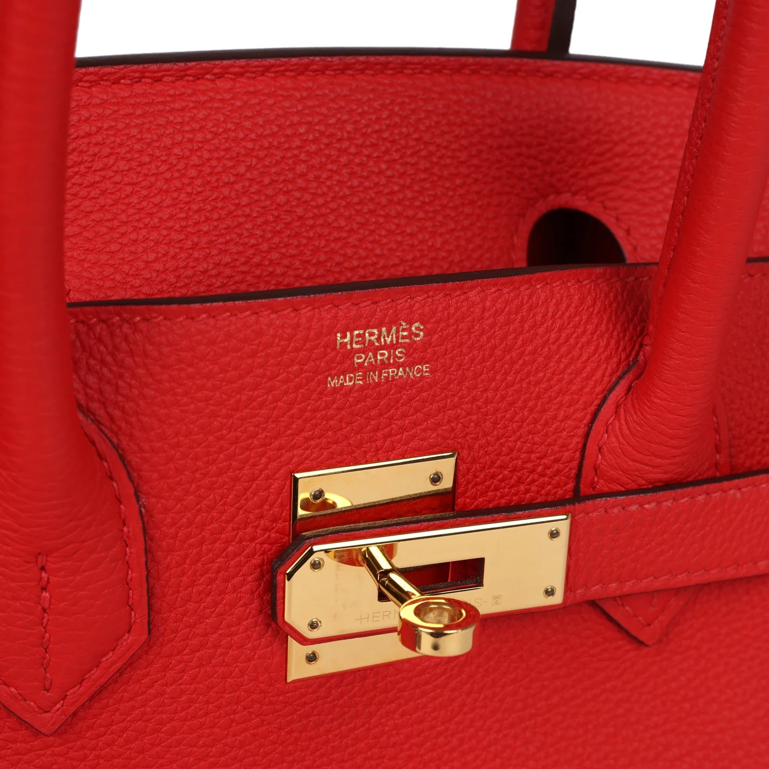 Replicate Hermes Birkin 30 Rouge de Coeur Togo Gold Hardware(1:1 replica)