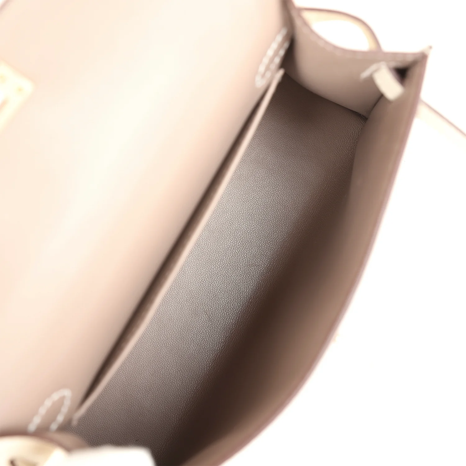 Replicate Hermes Special Order (HSS) Kelly Sellier 20 Craie and Gris Asphalte Epsom Permabrass Hardware(1:1 replica)