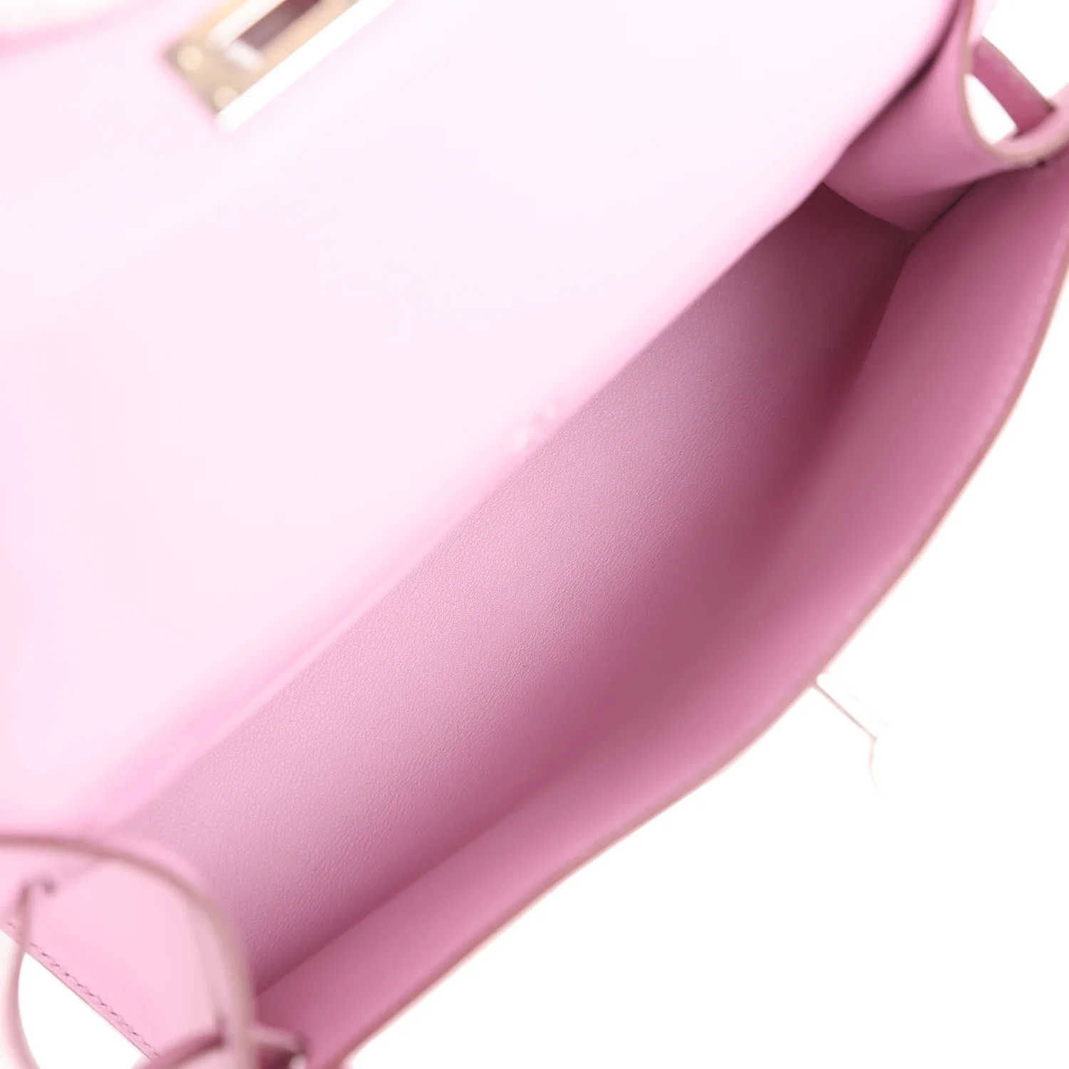 Replicate Hermes Kelly Pochette Mauve Sylvestre Swift Palladium Hardware(1:1 replica)