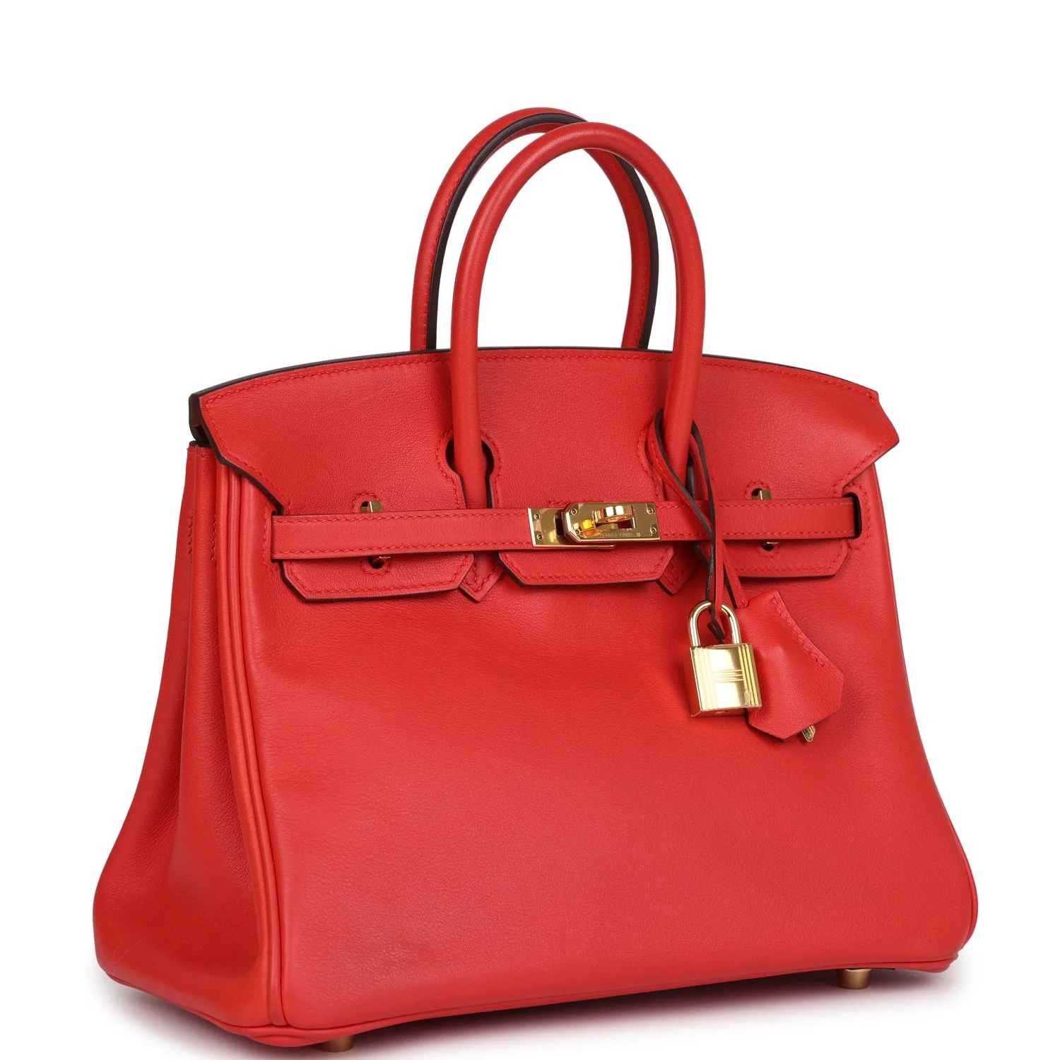 Replicate Hermes Birkin 25 Rouge Tomate Swift Gold Hardware(1:1 replica)