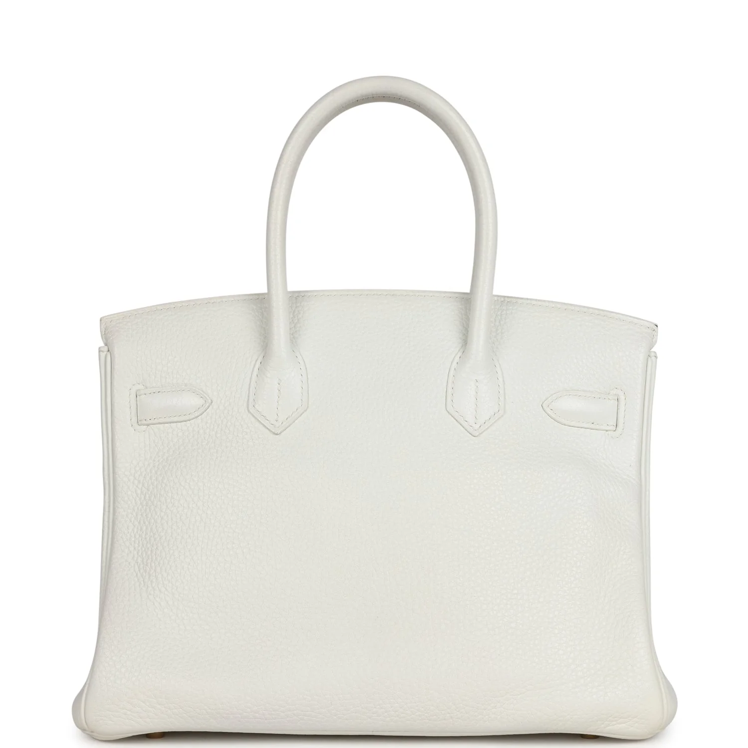 Replicate Hermes Birkin 30 White Clemence Gold Hardware(1:1 replica)