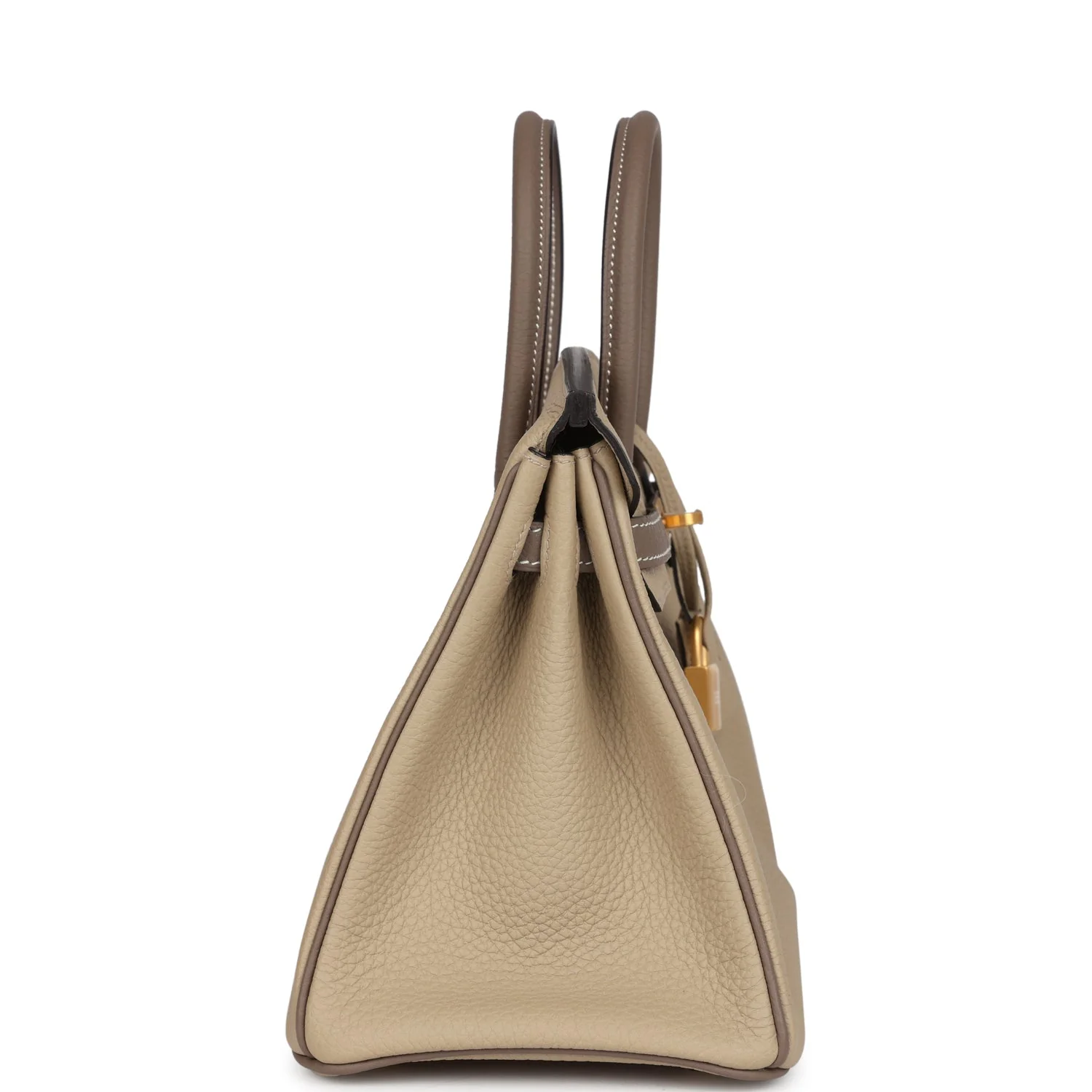 Replicate Hermes Special Order (HSS) Birkin 25 Etoupe and Trench Togo Brushed Gold Hardware(1:1 replica)