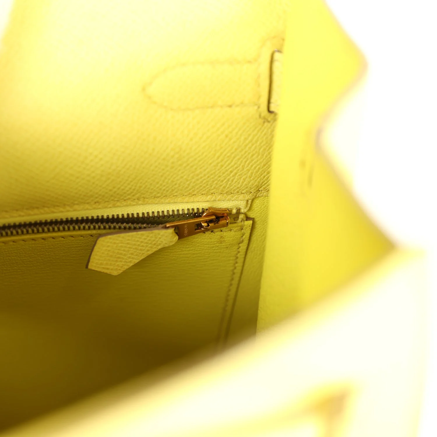 Replicate Hermes Kelly Sellier 35 Soufre Epsom Gold Hardware(1:1 replica)