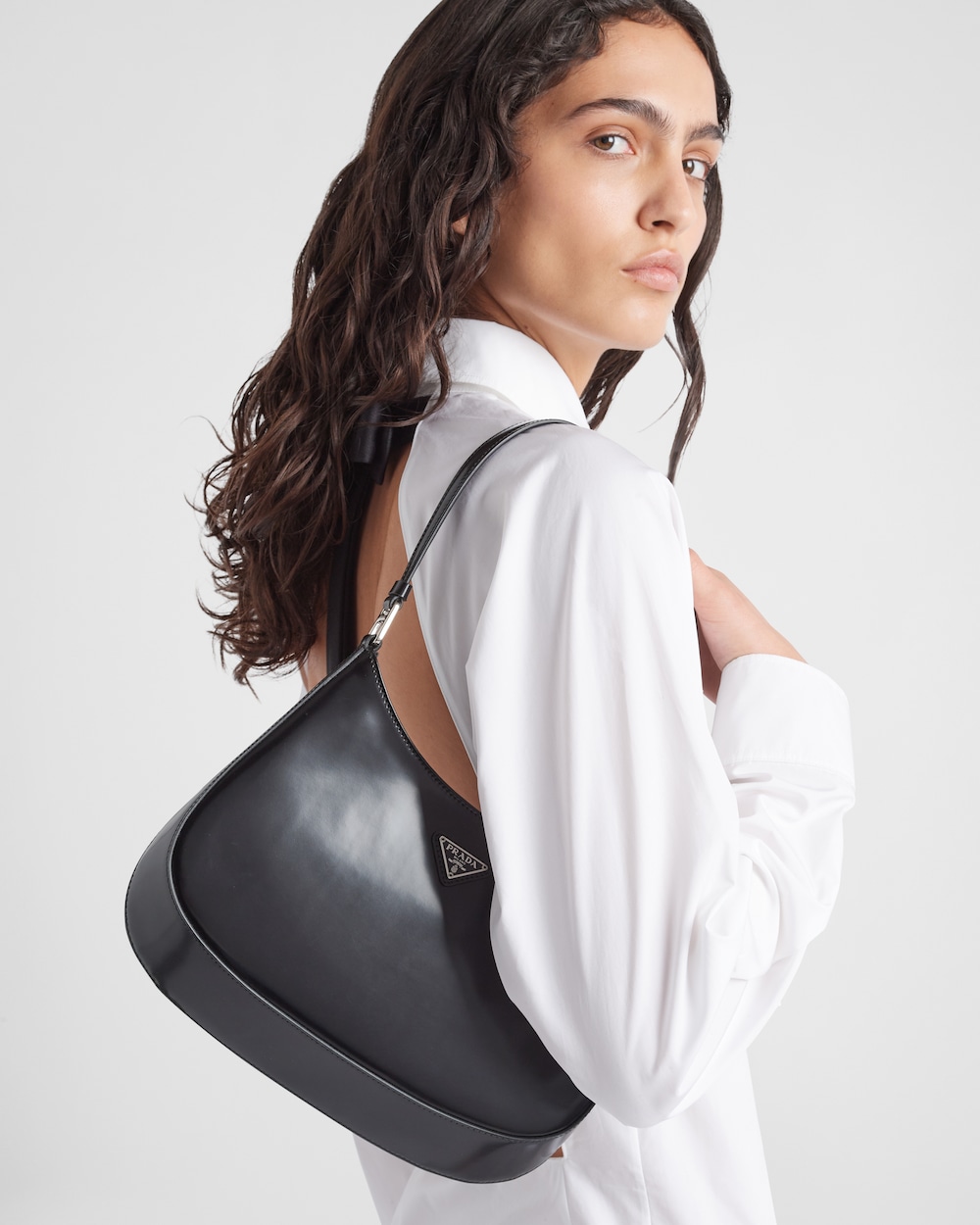 Replicate Prada Cleo Brushed Leather Shoulder Bag(1:1 replica)