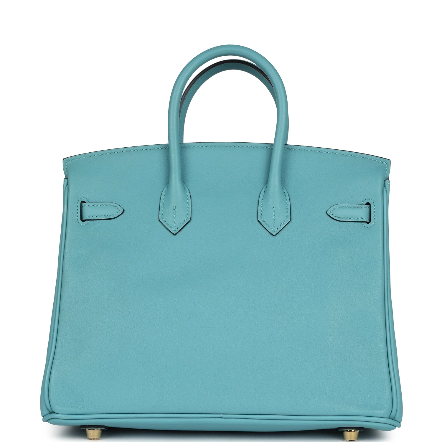 Replicate Hermes Birkin 25 Bleu Saint Cyr Swift Gold Hardware(1:1 replica)