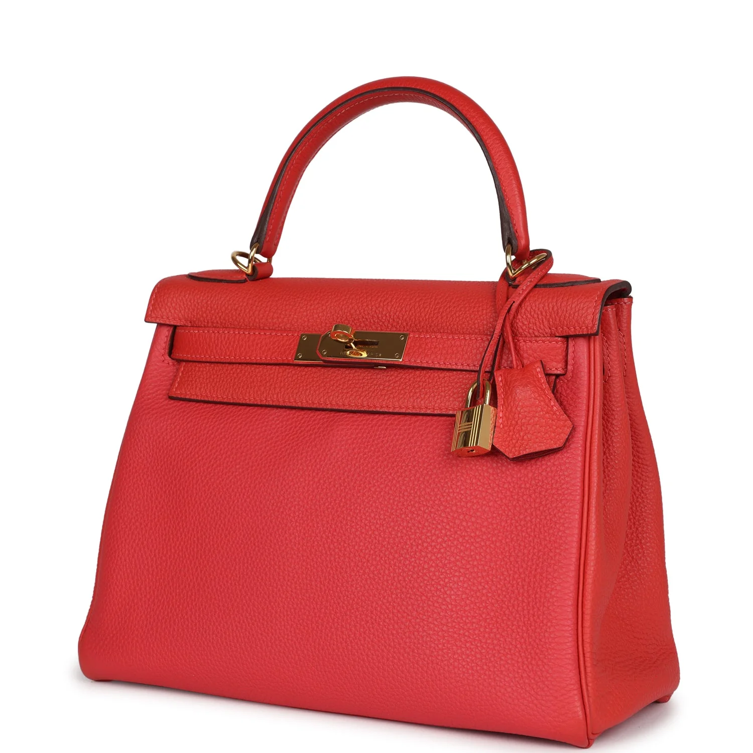 Replicate Hermes Kelly Retourne 28 Rouge Pivoine Togo Gold Hardware(1:1 replica)