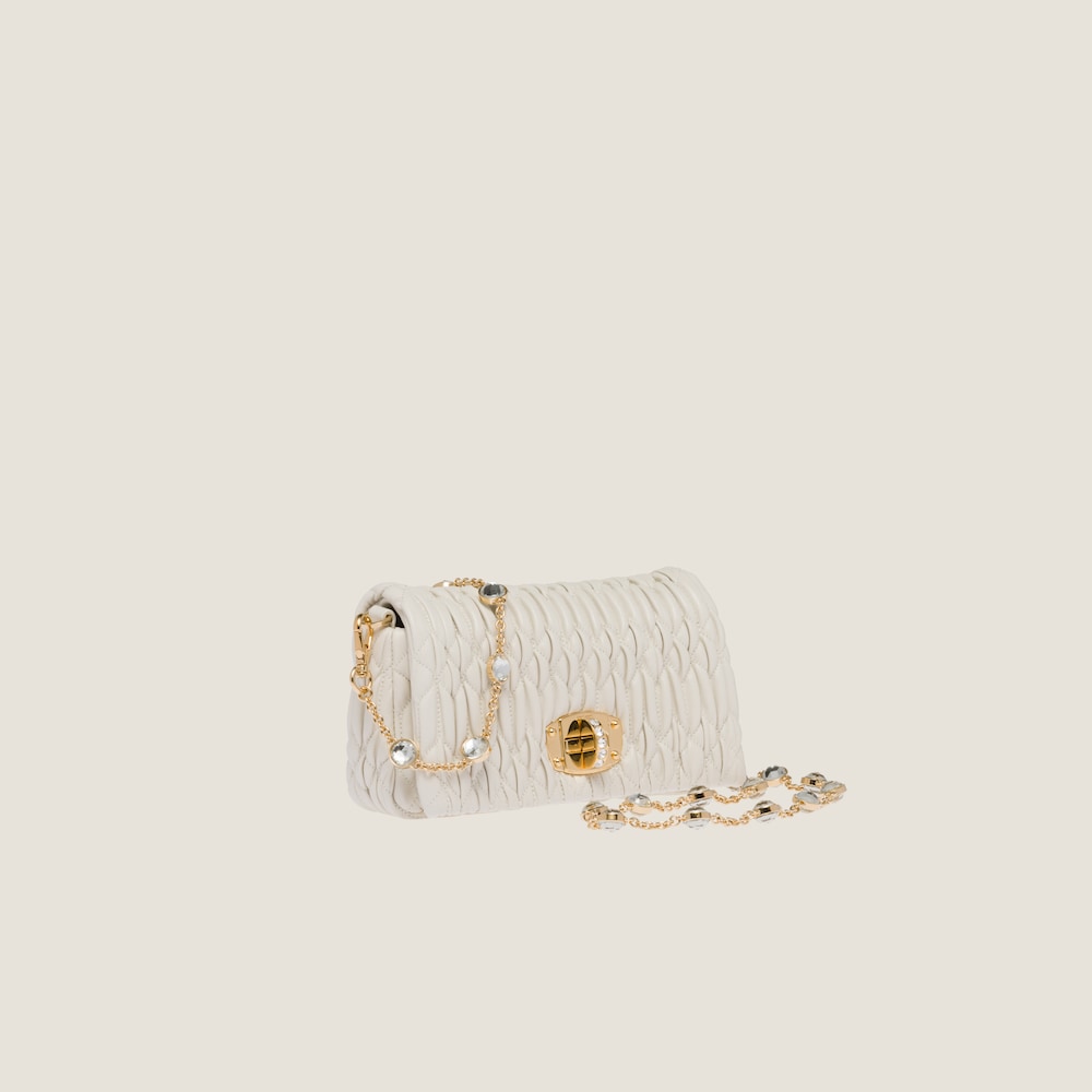 Replicate Miu Crystal nappa leather and crystal mini-bag(1:1 replica)