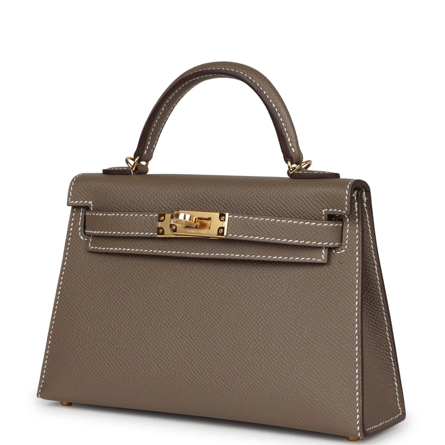 Replicate Hermes Kelly Sellier 20 Etoupe Epsom Gold Hardware(1:1 replica)