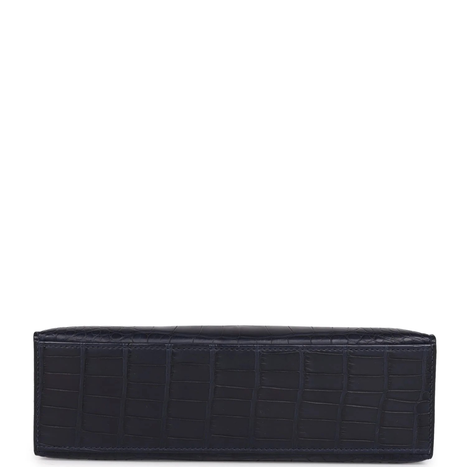 Replicate Hermes Kelly Pochette Bleu Indigo Matte Alligator Gold Hardware(1:1 replica)