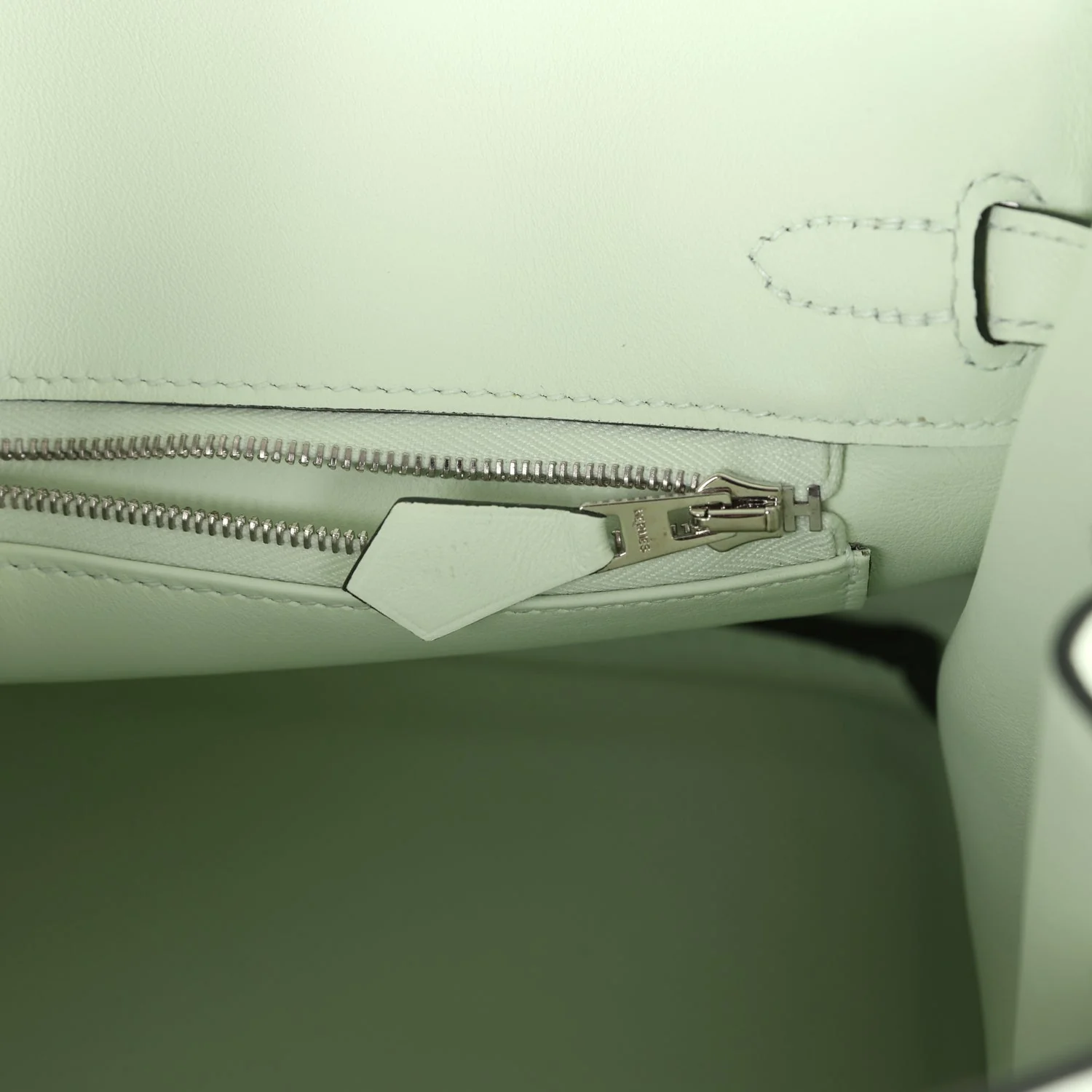 Replicate Hermes Birkin 25 Vert Fizz Swift Palladium Hardware(1:1 replica)