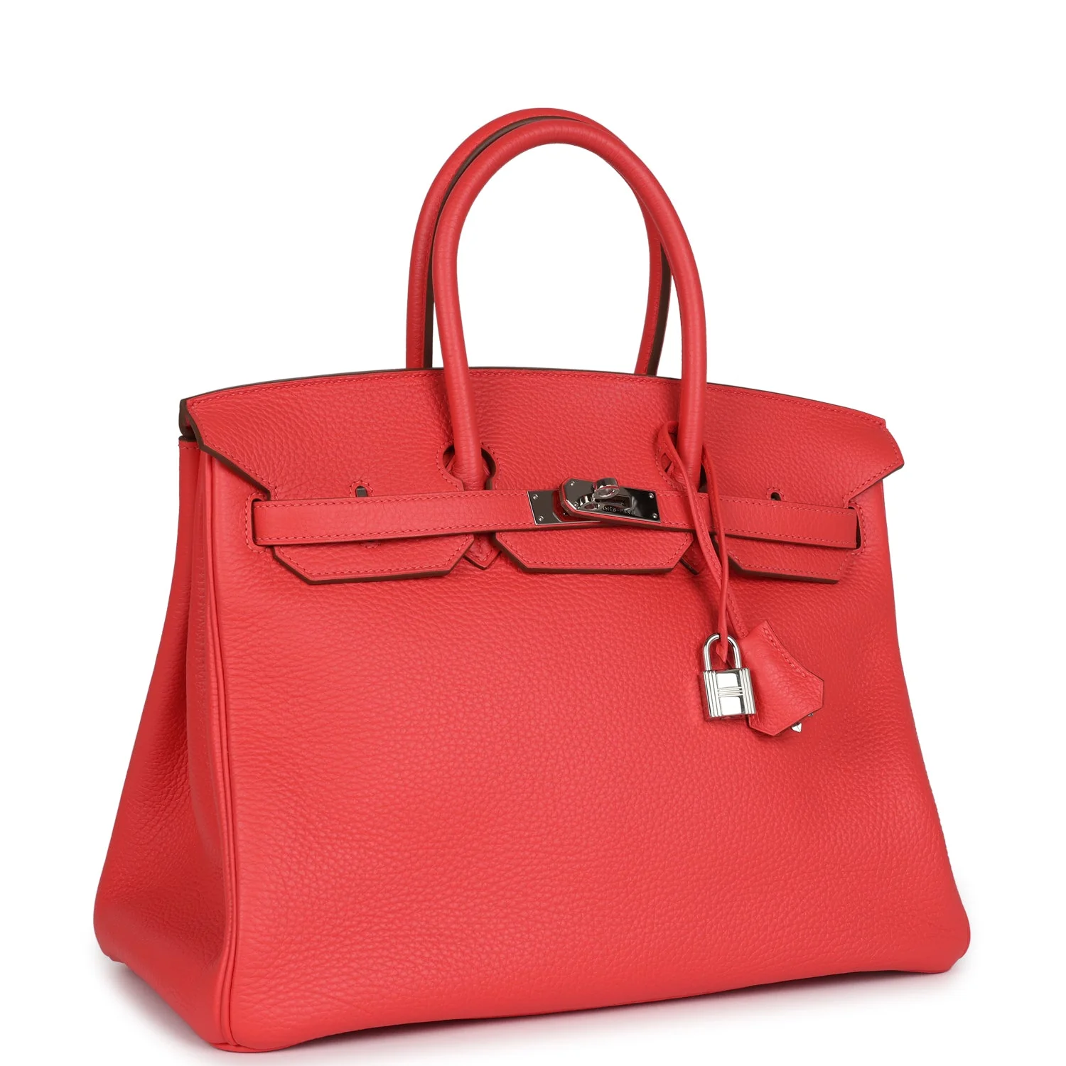 Replicate Hermes Birkin 35 Rose Jaipur Clemence Palladium Hardware(1:1 replica)