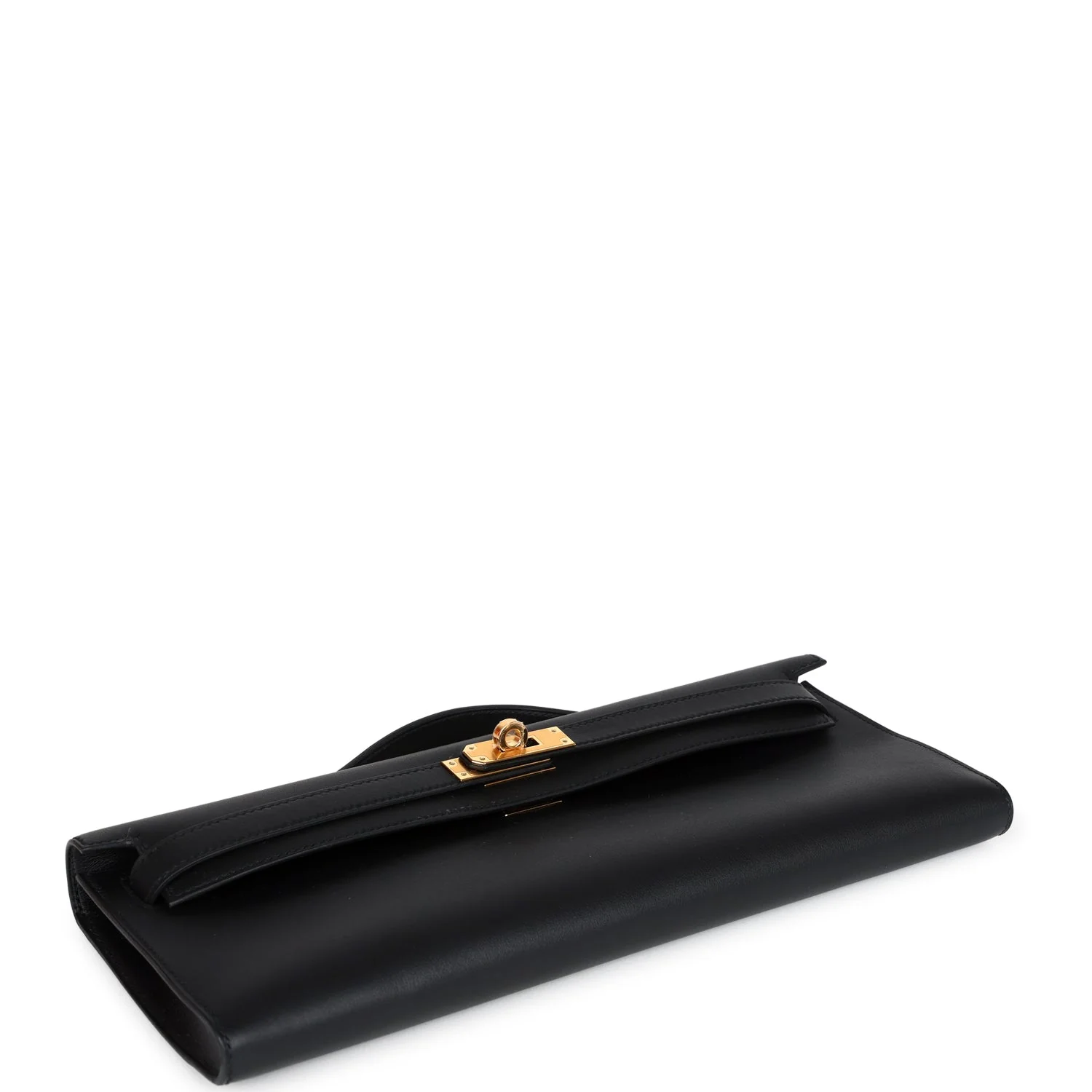 Replicate Hermes Kelly Cut Black Swift Gold Hardware(1:1 replica)