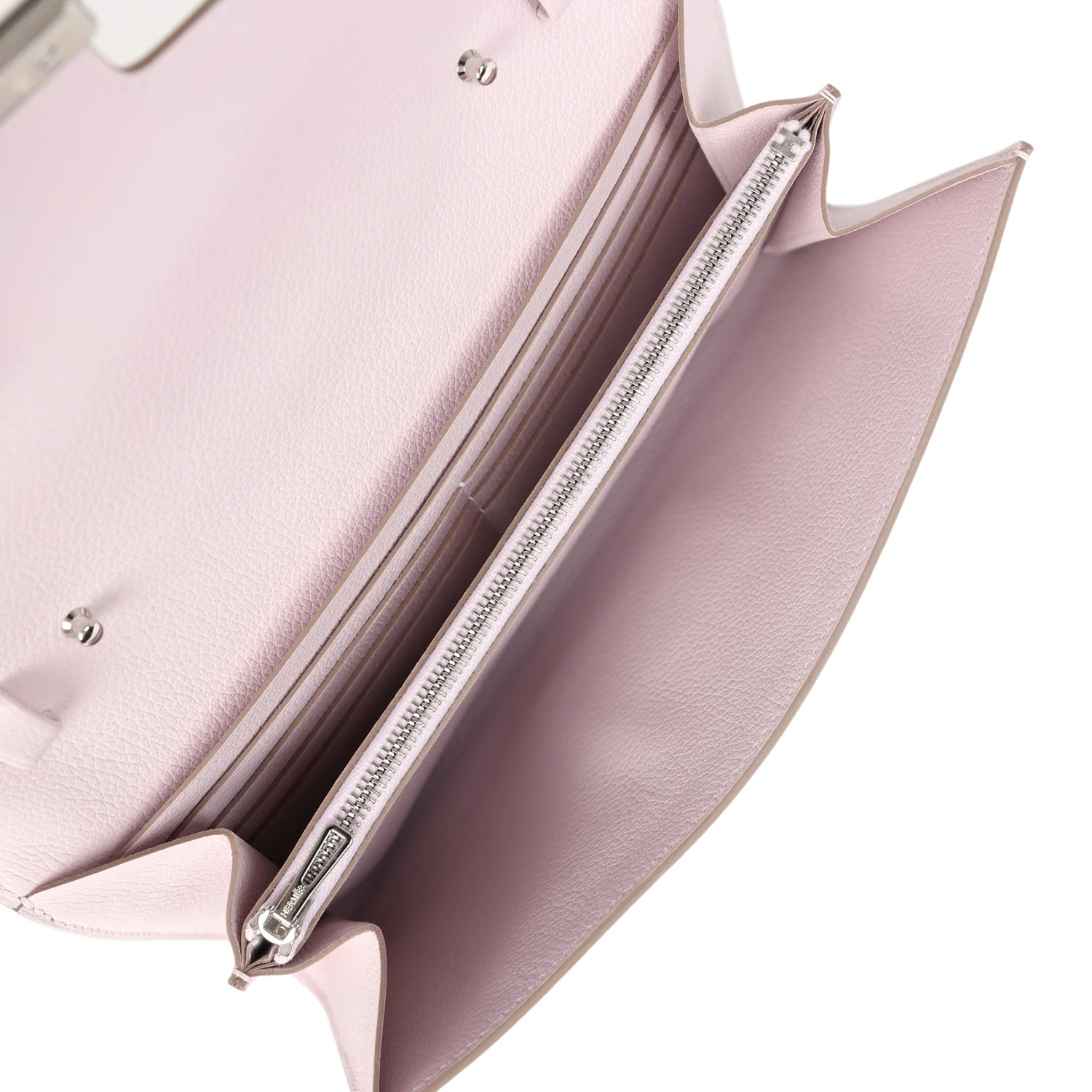 Replicate Hermes Constance Wallet To Go Mauve Pale Evercolor Palladium Hardware(1:1 replica)