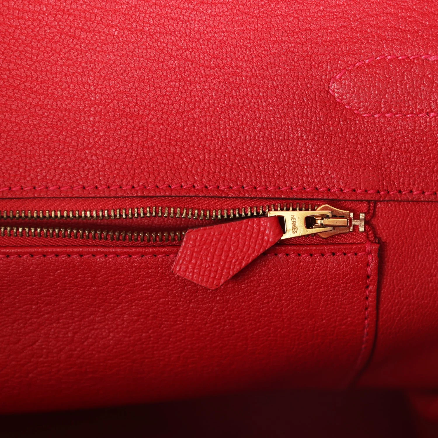 Replicate Hermes Birkin 35 Rouge Casaque Epsom Gold Hardware(1:1 replica)