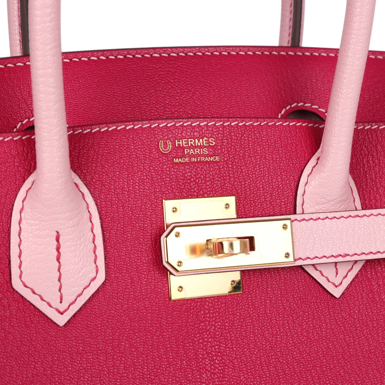 Replicate Hermes Special Order (HSS) Birkin 30 Rose Mexico and Rose Sakura Chevre Rose Gold Hardware(1:1 replica)