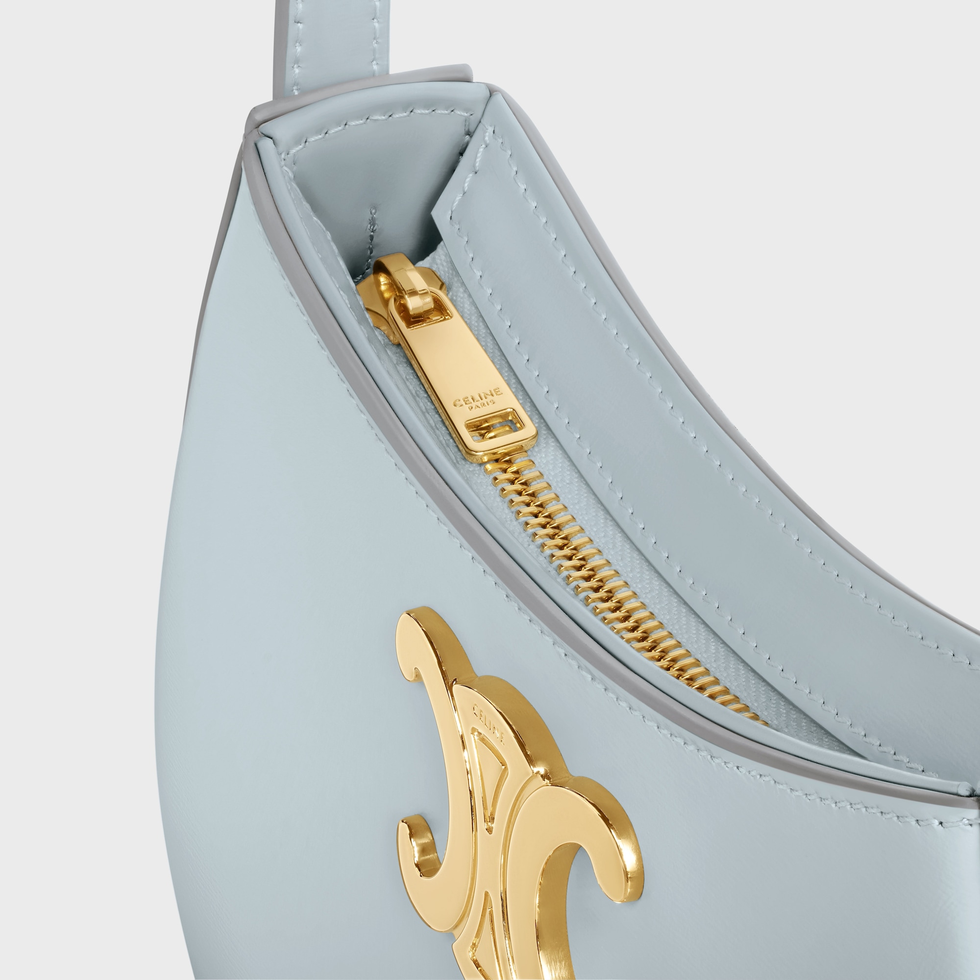 Replicate MEDIUM TILLY BAG IN SHINY CALFSKIN ICE BLUE(1:1 replica)