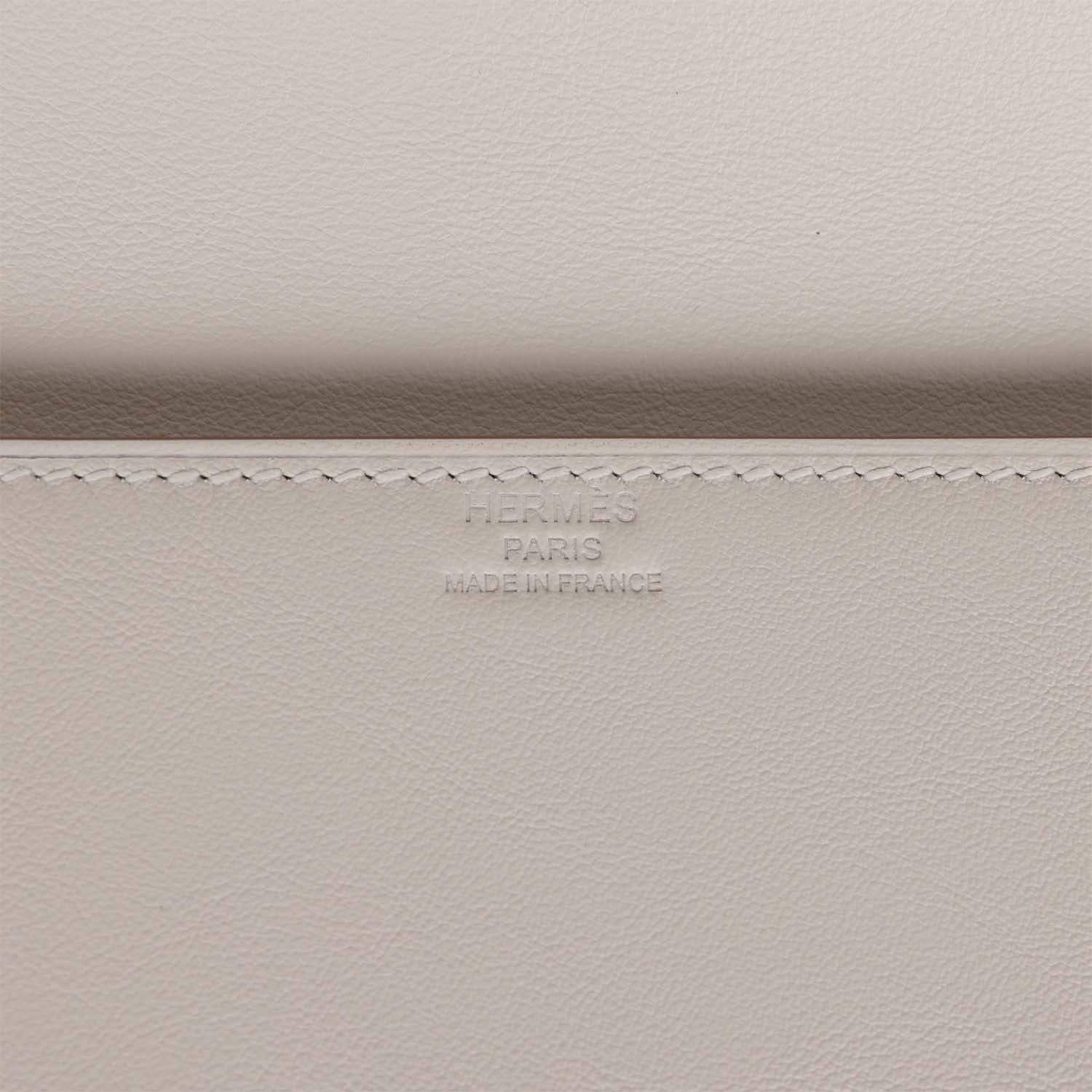 Replicate Hermes Shadow Kelly Cut Gris Pale Swift(1:1 replica)