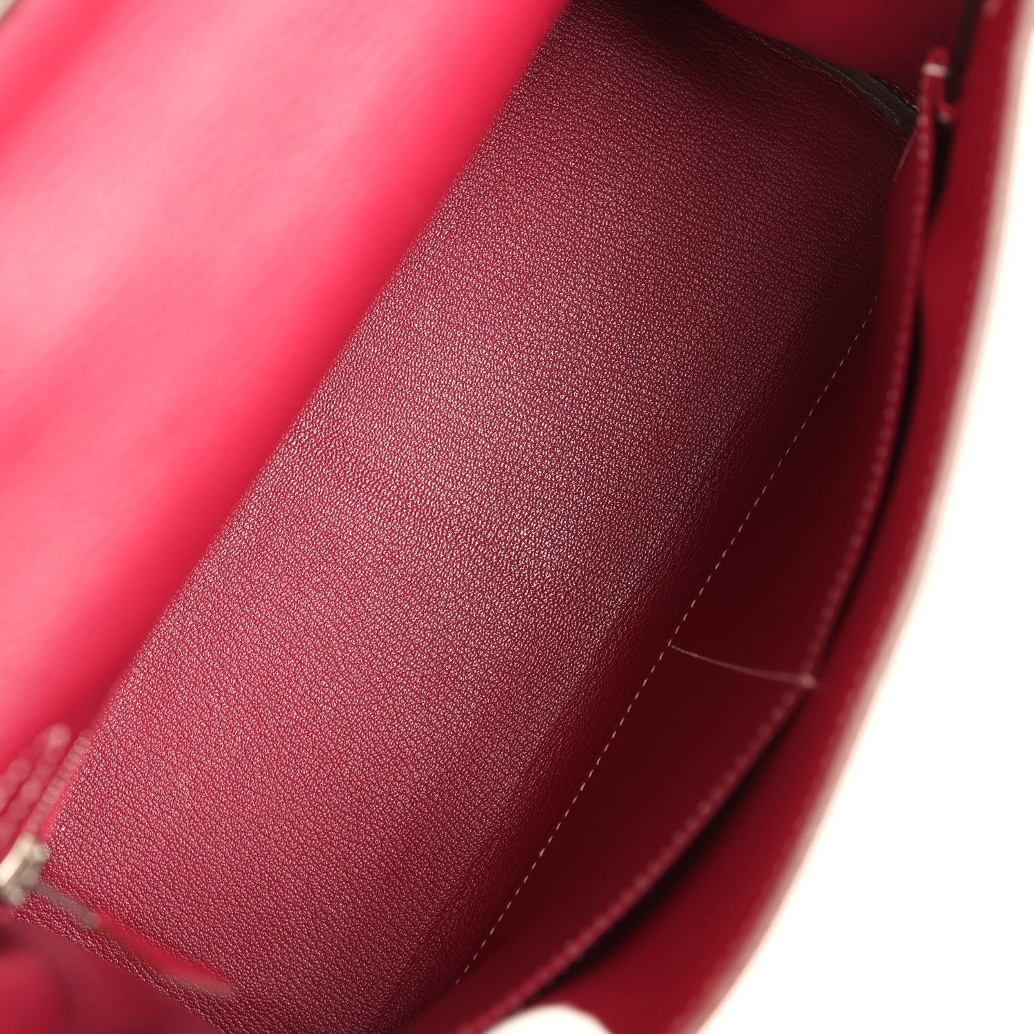 Replicate Hermes Kelly Retourne 28 Rose Tyrien Candy Epsom Palladium Hardware(1:1 replica)