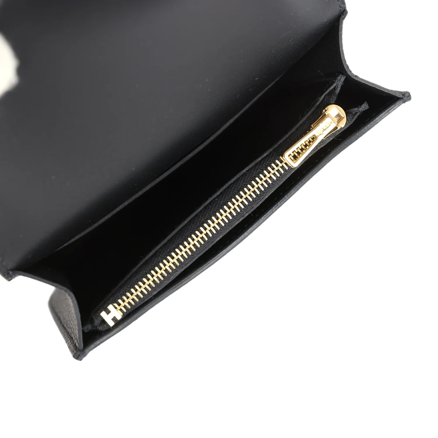 Replicate Hermes Constance Slim Wallet Black Epsom Gold Hardware(1:1 replica)
