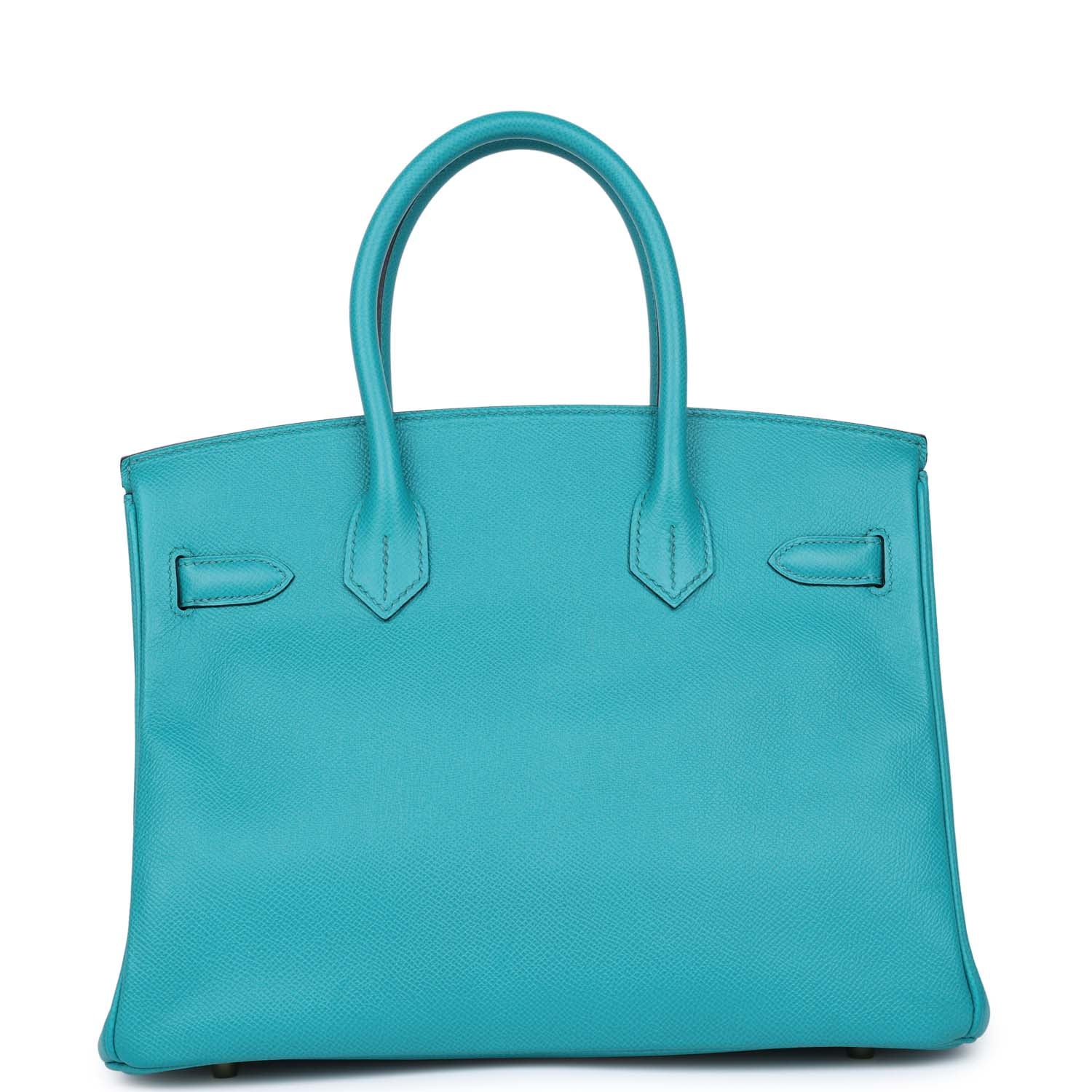 Replicate Hermes Birkin 30 Bleu Paon Epsom Gold Hardware(1:1 replica)