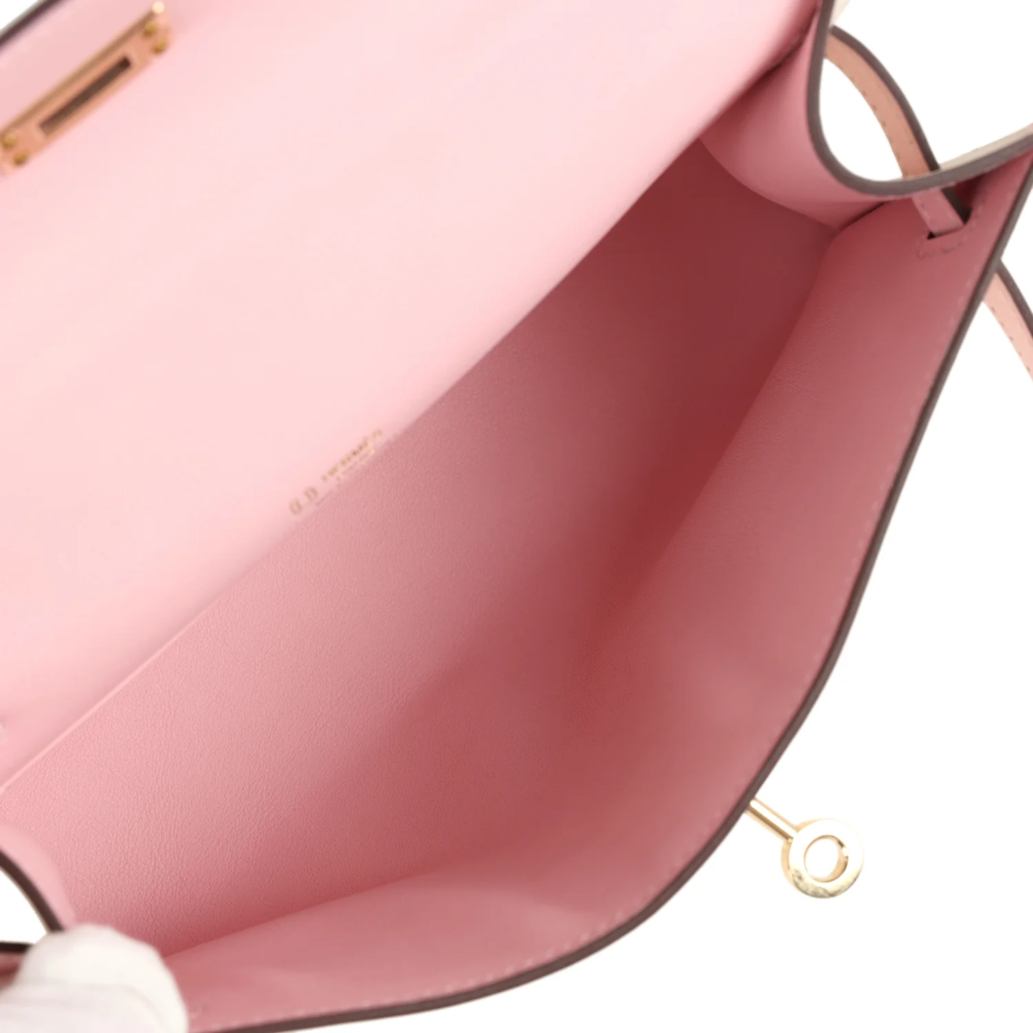 Replicate Hermes Special Order (HSS) Kelly Pochette Nata and Rose Sakura Swift Permabrass Hardware(1:1 replica)