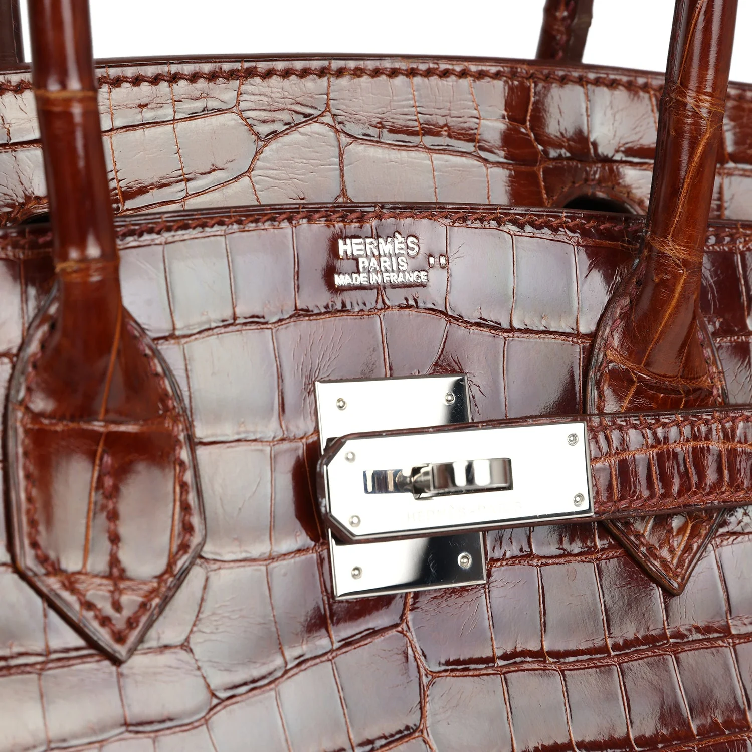 Replicate Hermes Birkin 30 Miel Shiny Niloticus Crocodile Palladium Hardware(1:1 replica)