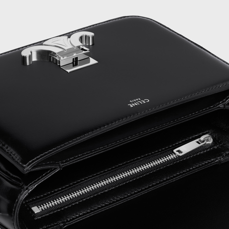 Replicate TEEN TRIOMPHE BAG IN SHINY CALFSKIN BLACK(1:1 replica)