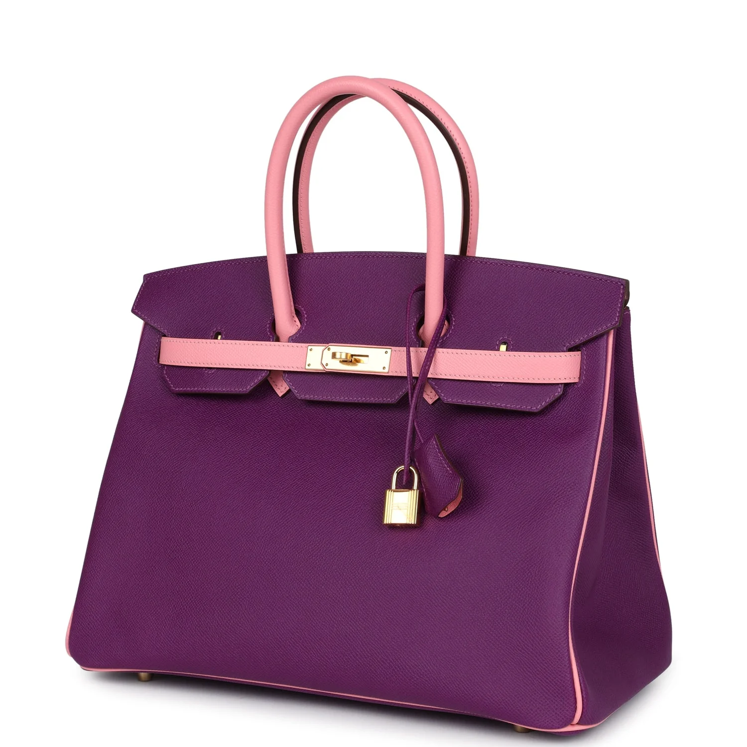 Replicate Hermes Special Order (HSS) Birkin 35 Rose Confetti and Anemone Epsom Gold Hardware(1:1 replica)