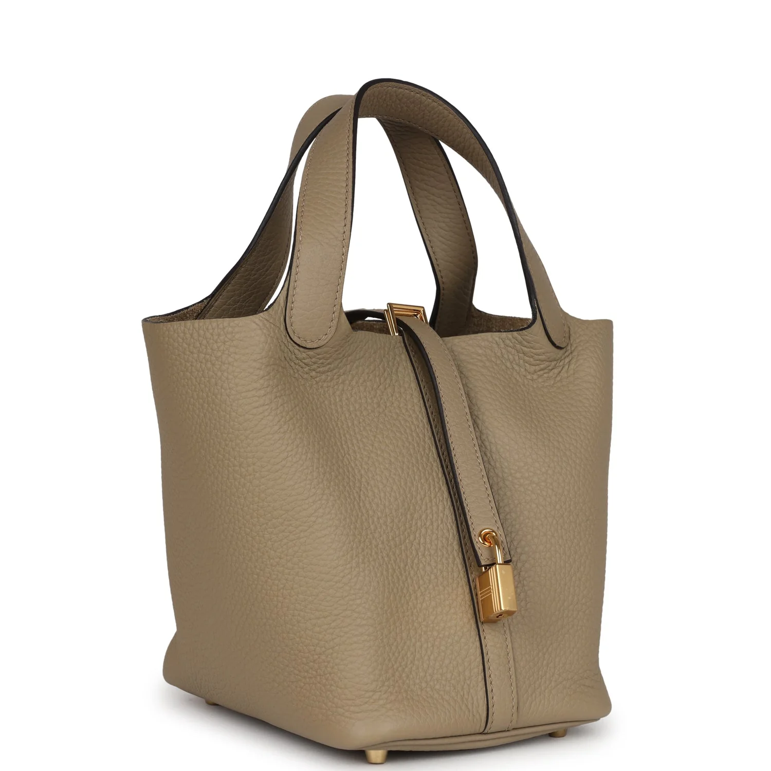 Replicate Hermes Picotin Lock 18 Beige Marfa Clemence Gold Hardware(1:1 replica)