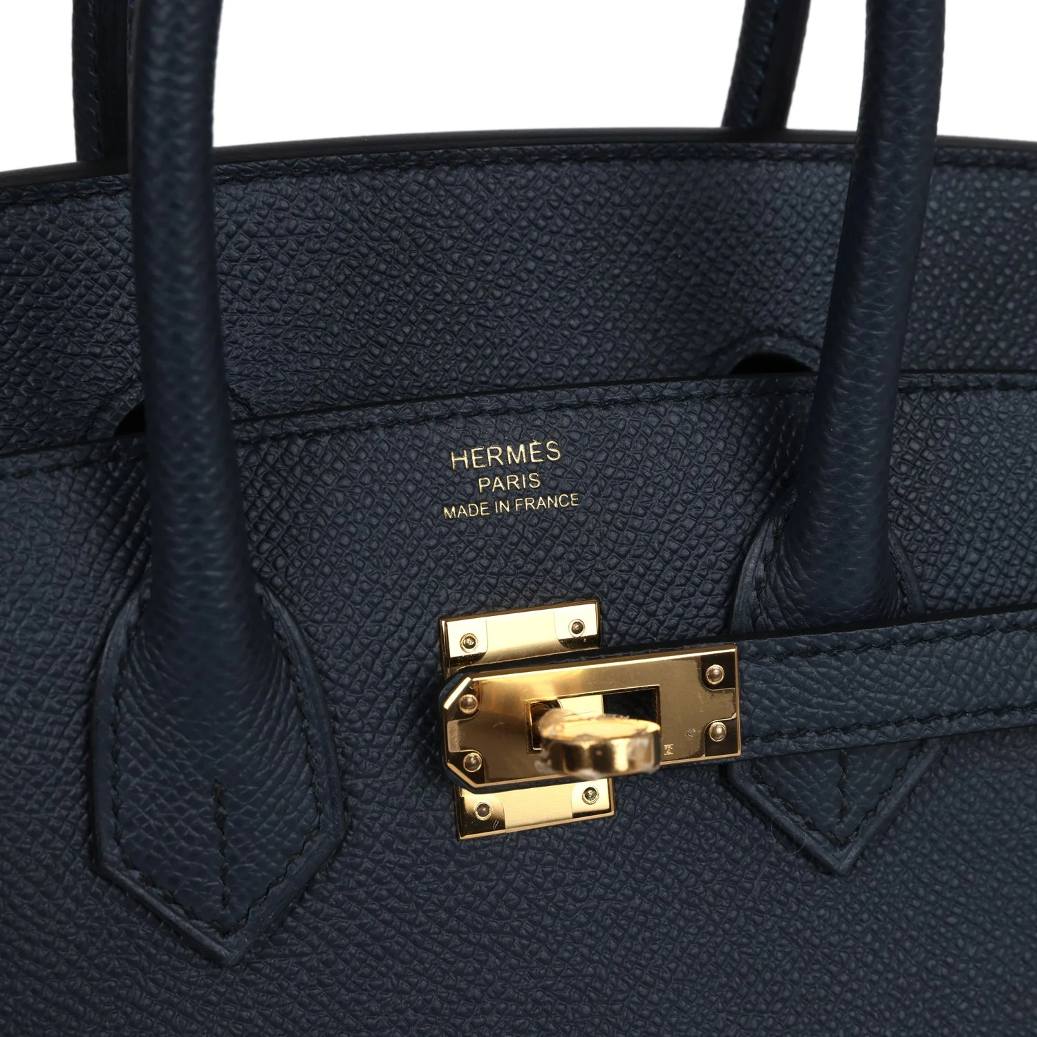 Replicate Hermes Birkin Sellier 25 Bleu Indigo Epsom Gold Hardware(1:1 replica)